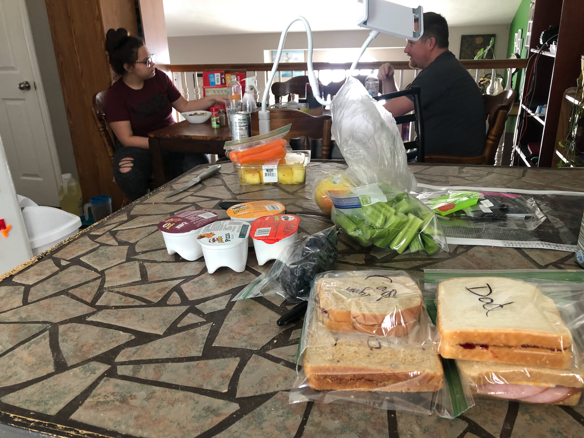 Snacks and meal made for our adventure today!