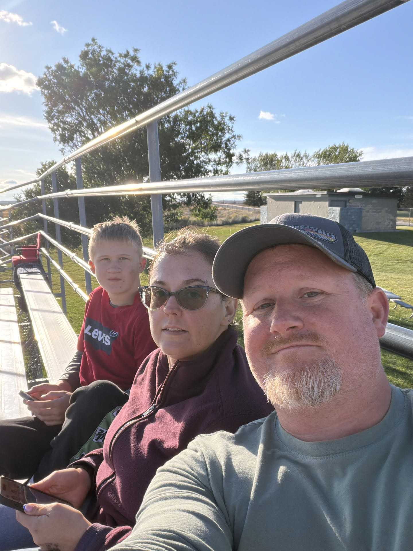 Selfies at the races, and it was so very cold. It was hard to look happy, but we loved being there.