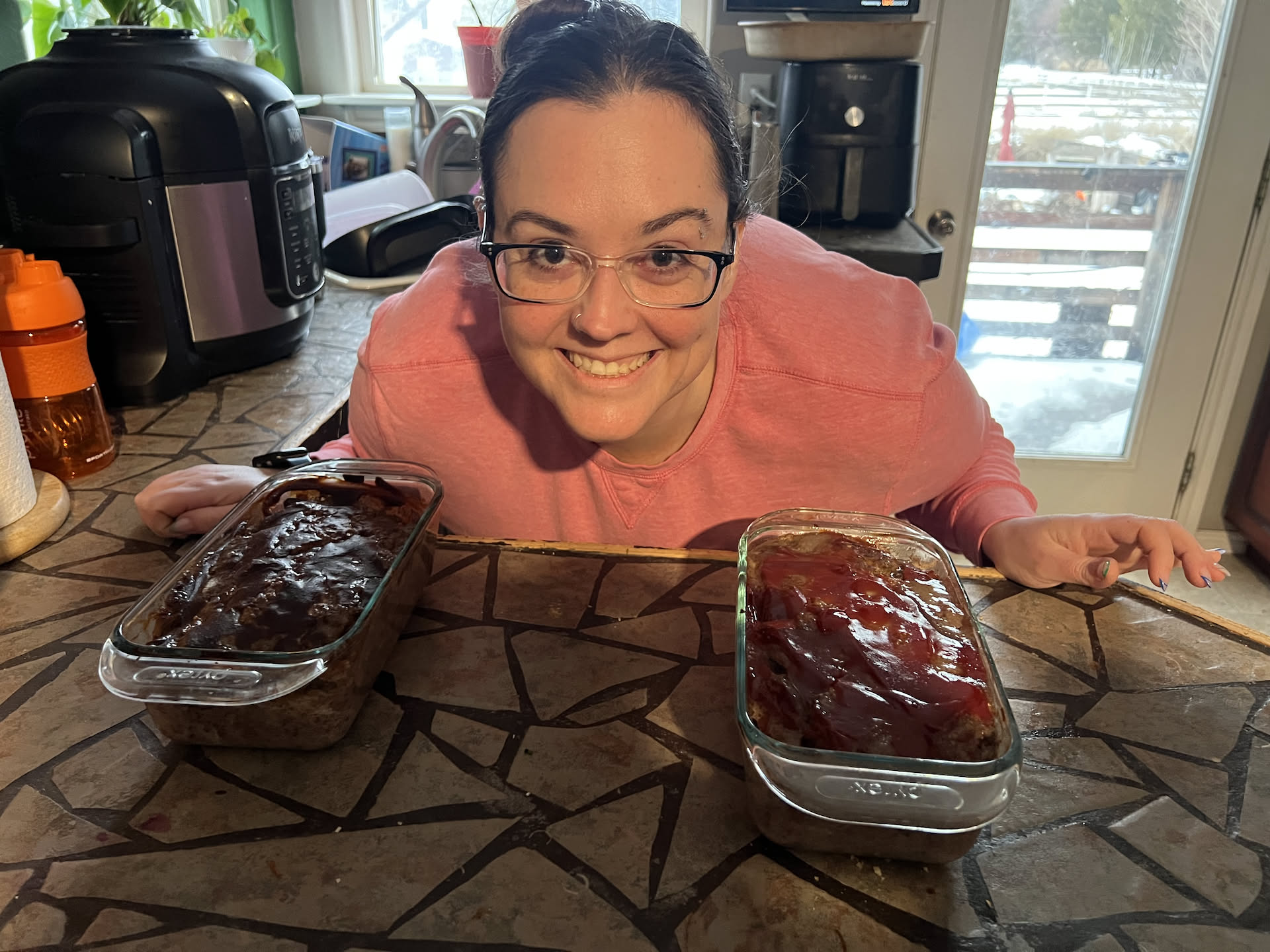 Dinner is ready! Meatloaf!