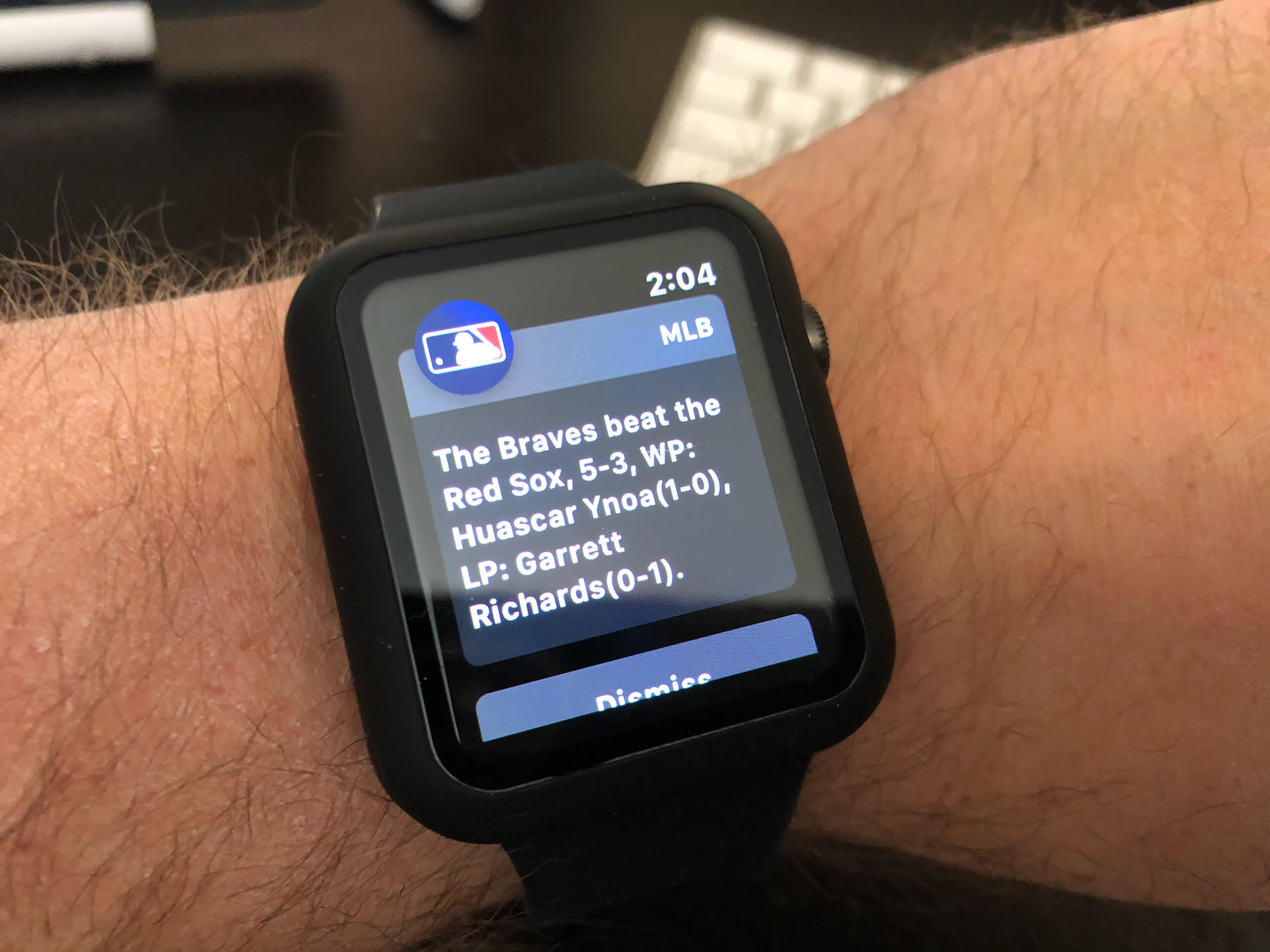 Love that I am getting Braves score updates on my watch now – especially when it is good news like this!