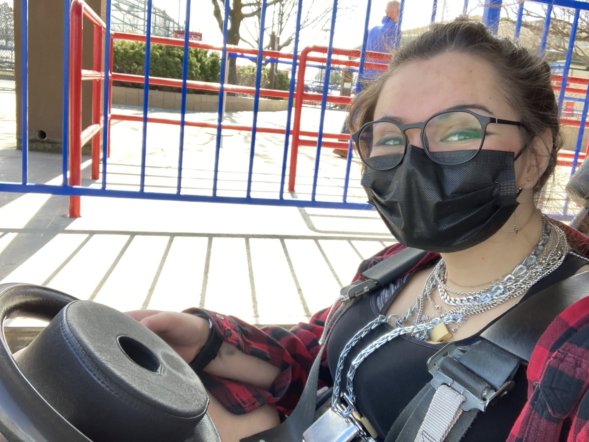 In Boise, Airalynn got to go ride Go Karts… Lucky!