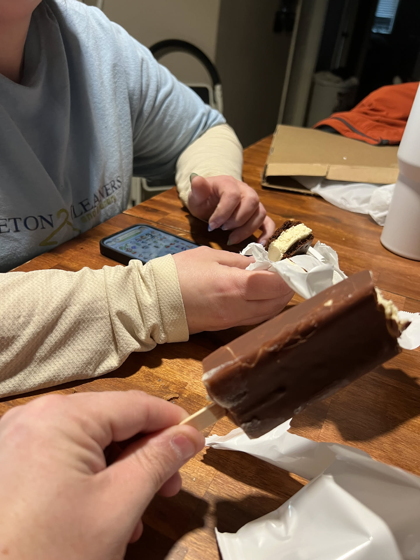 And don’t judge, but both Deanna and Nick had a treat right after.