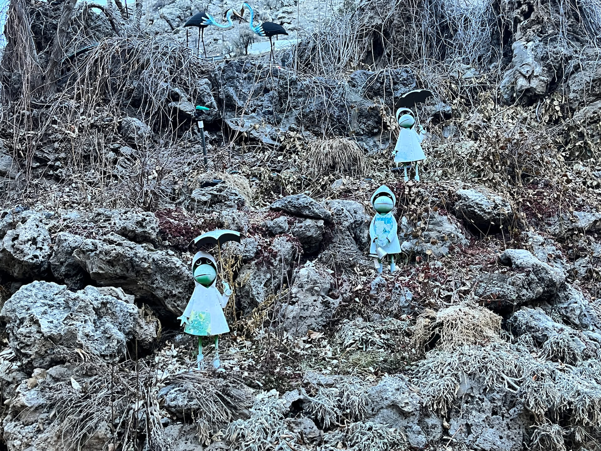Some creepy statues Deanna took a pic of there.