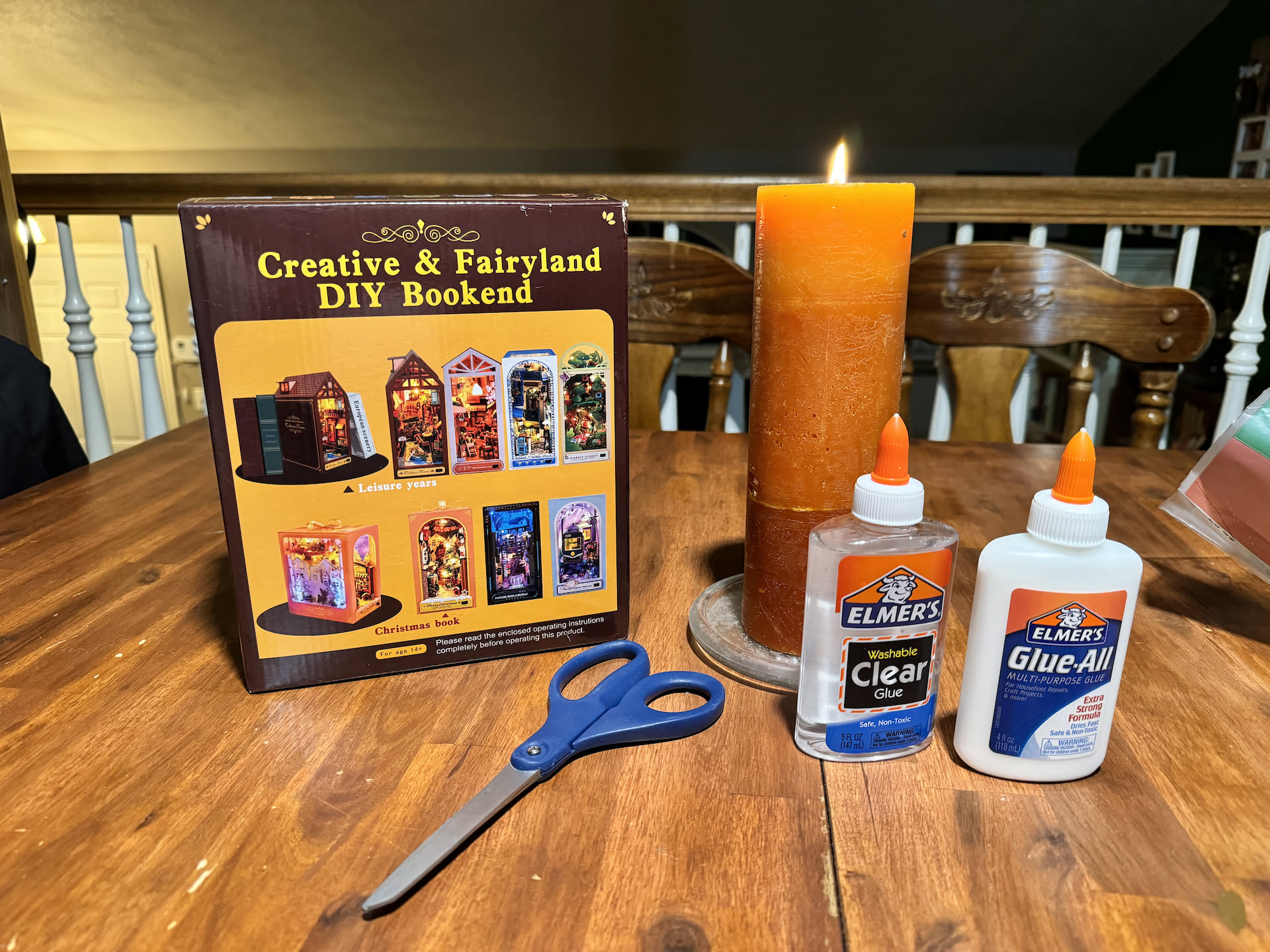Deanna’s night at home, so she decided to work on a little project… unfortunately she found out it was missing pieces, so she won’t be able to finish it… we are going to get her a new one to do.