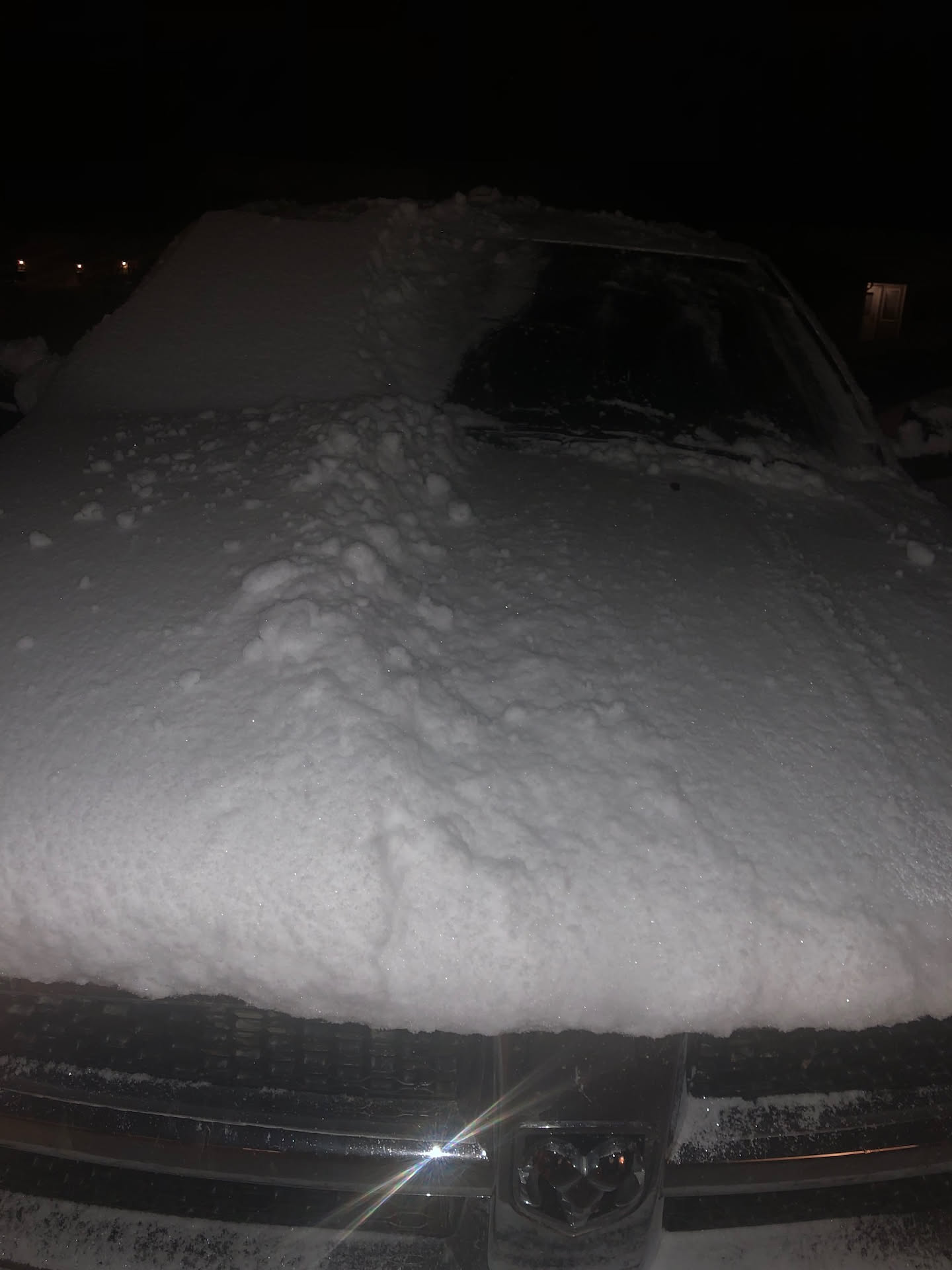 The snow is now coming in strong…