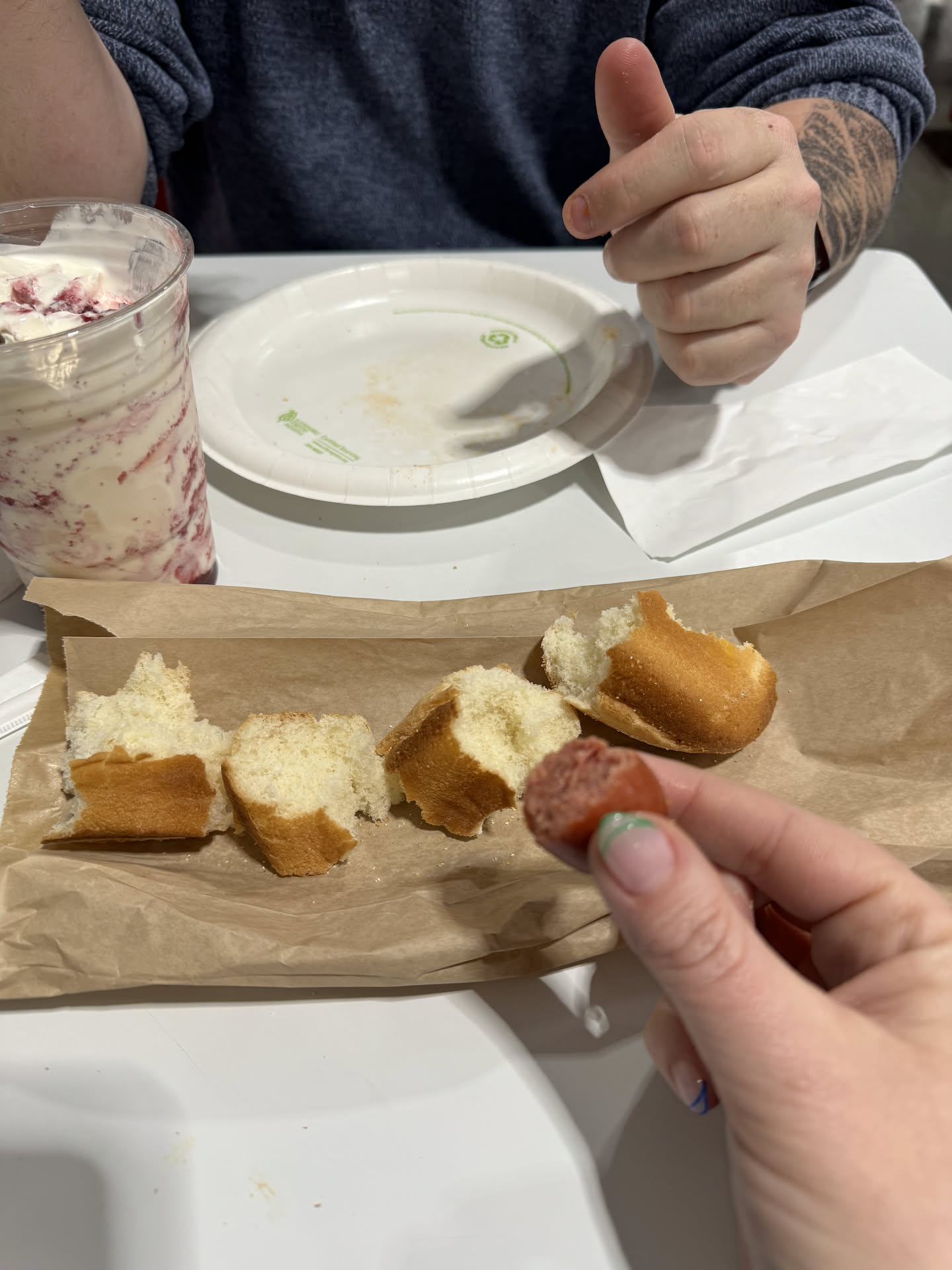 Nick and Deanna had a lunch date at Costco after doing some business shopping… we didn’t remember to take a pic until the last bite lol.