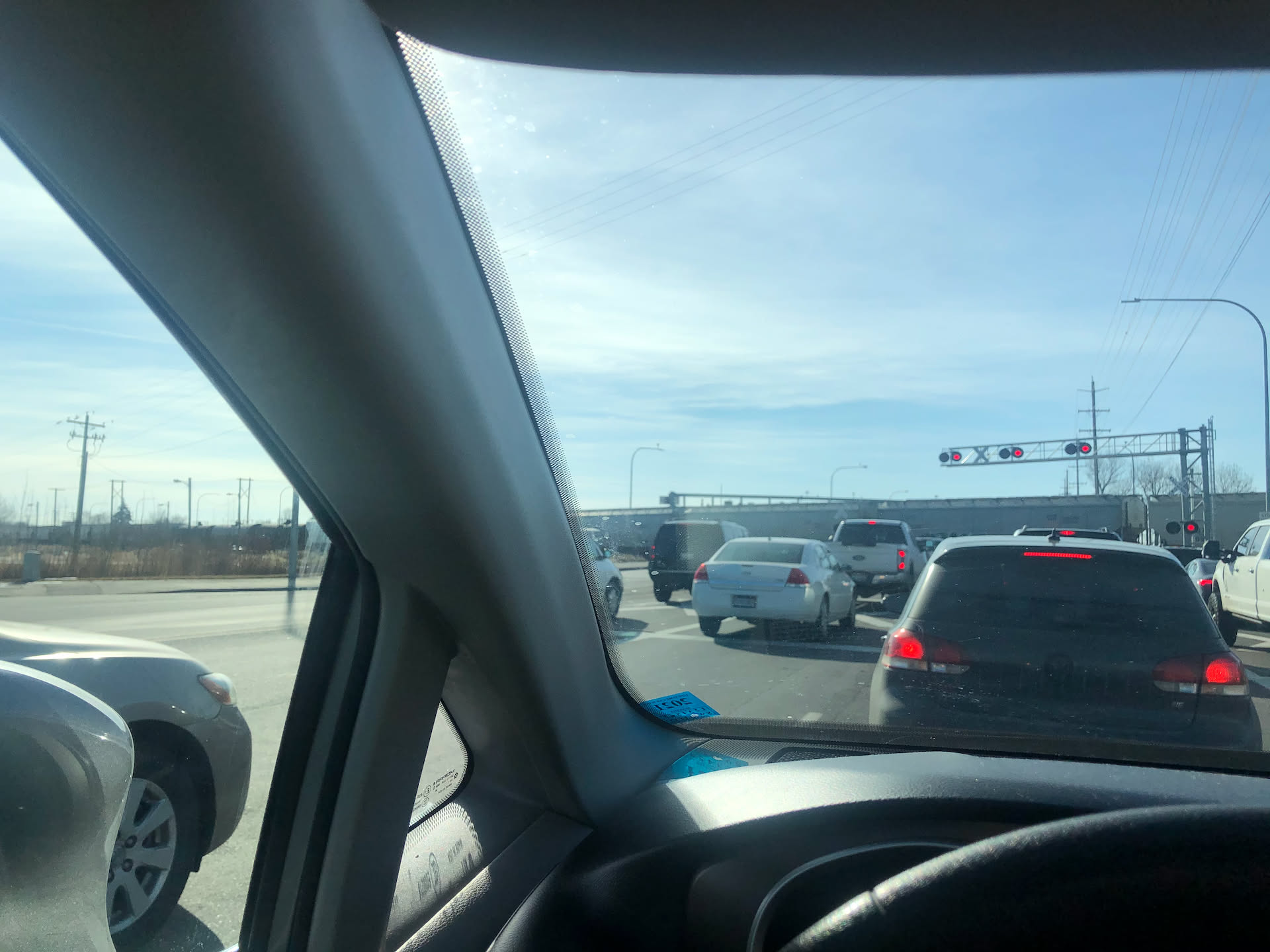 After the tournament, she got stuck behind a train on the way to another errand.