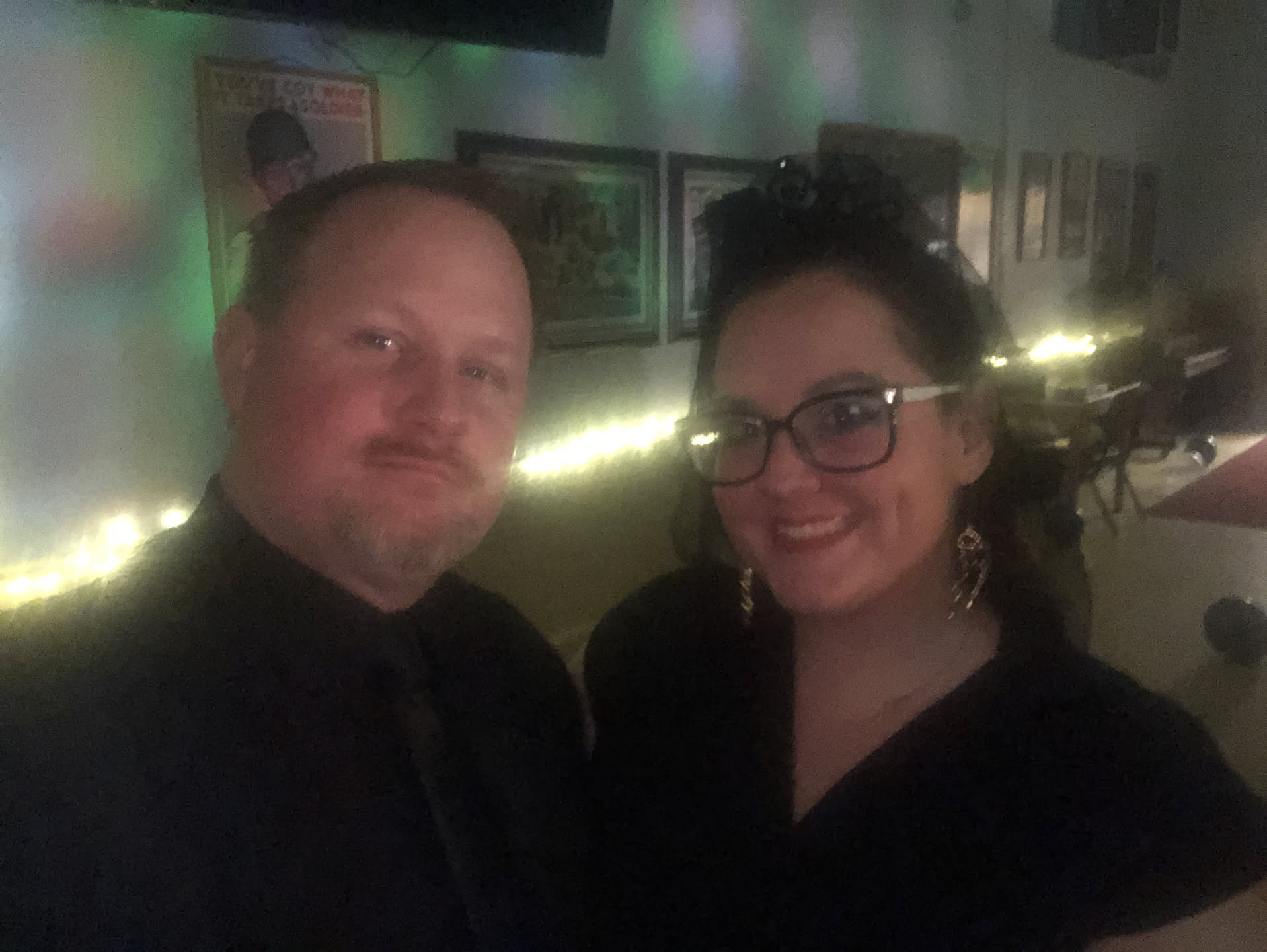 It’s Ashleigh’s birthday, the theme is Death to her Youth. We dressed in funeral attire.