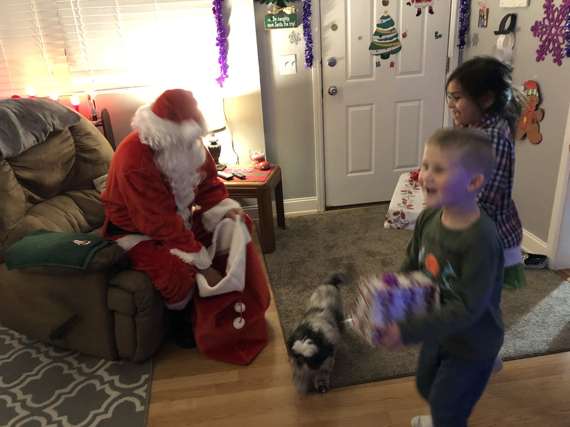 Santa brought them gifts!