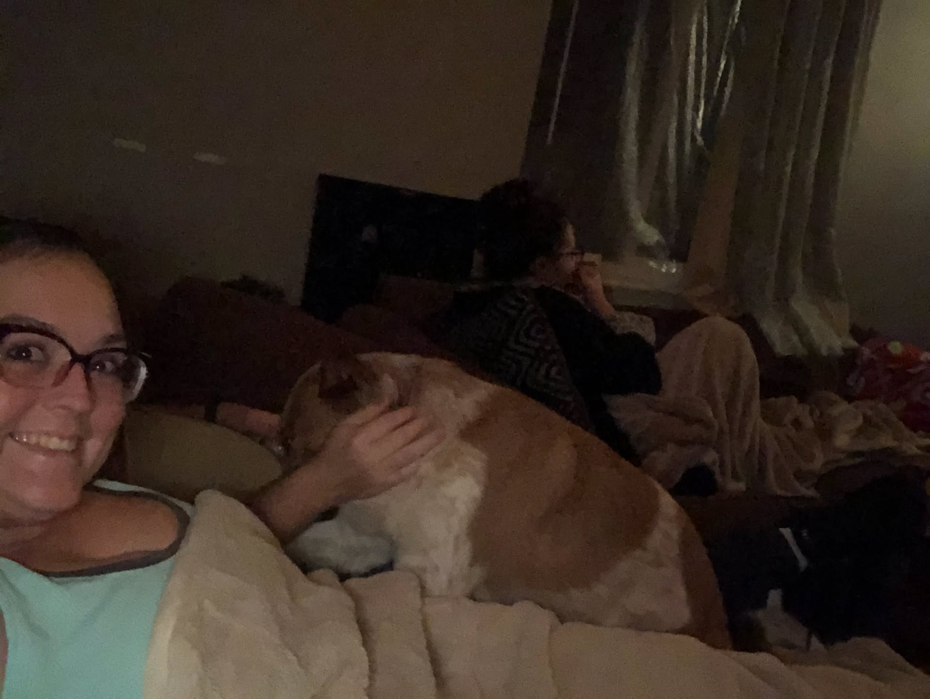 We finished the evening watching Joker. SUCH a good movie. And yes, Loki was attempting to sneak onto the couch.