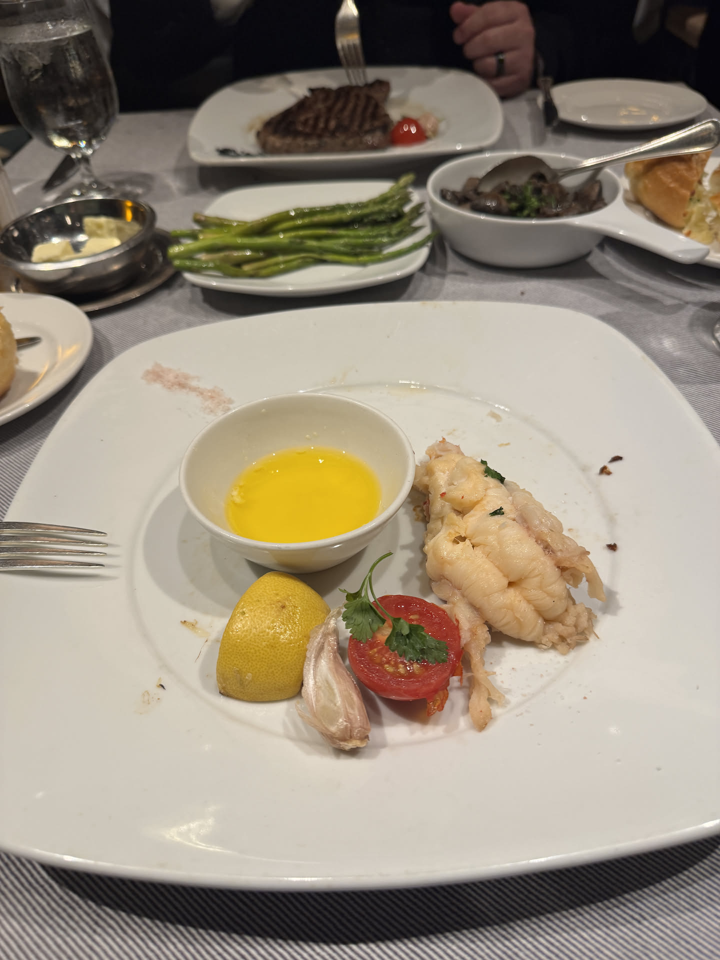 The best lobster and mushrooms I’ve ever had.