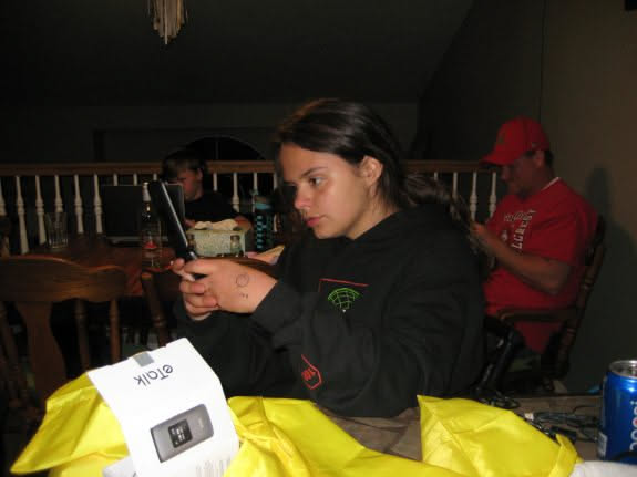 Airalynn playing with her new phone we got her. Yes it is a flip phone… she has to earn trust to get a better phone.