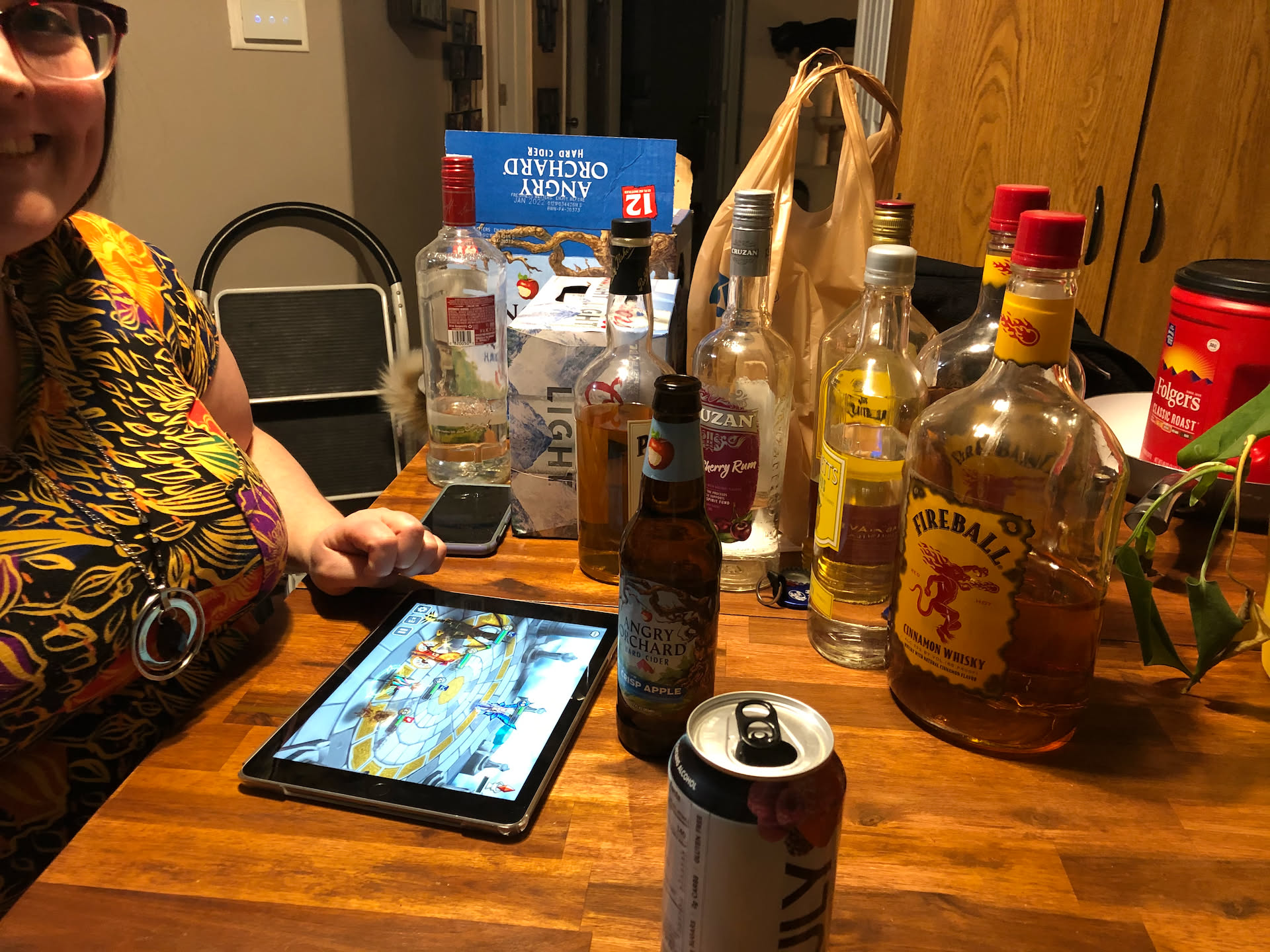 Only a little alcohol for the evening