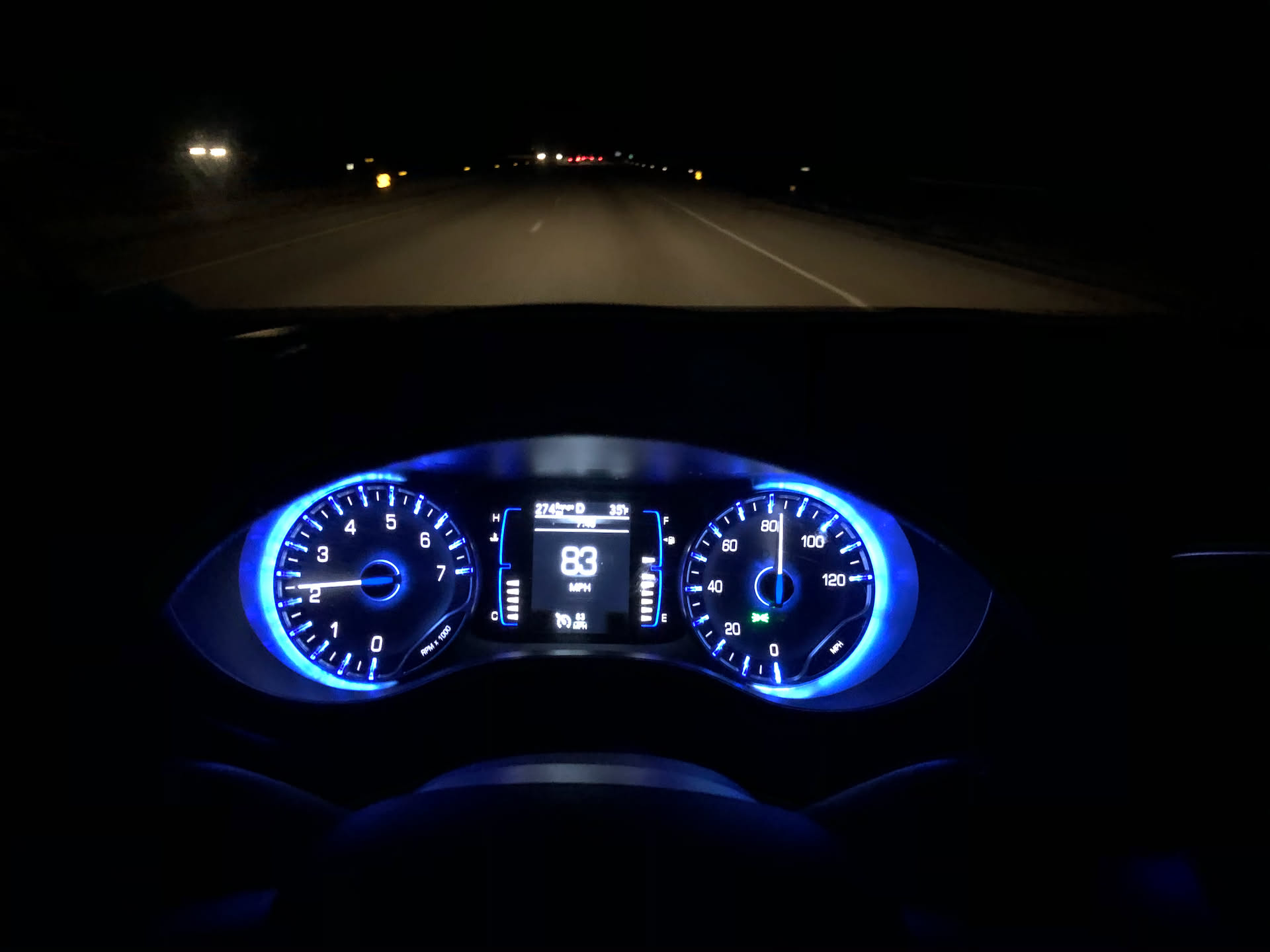 Nick made it to Idaho where he could finally go 80.