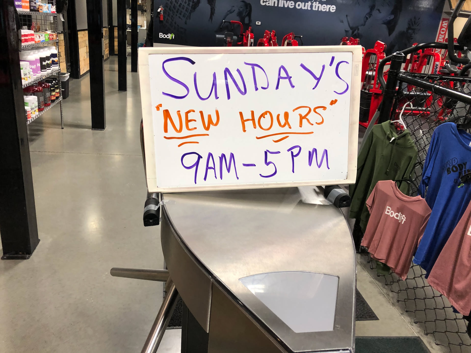 Nick went to the gym by himself this morning, and saw the good news (not that we workout on Sundays, but we have the option now lol)