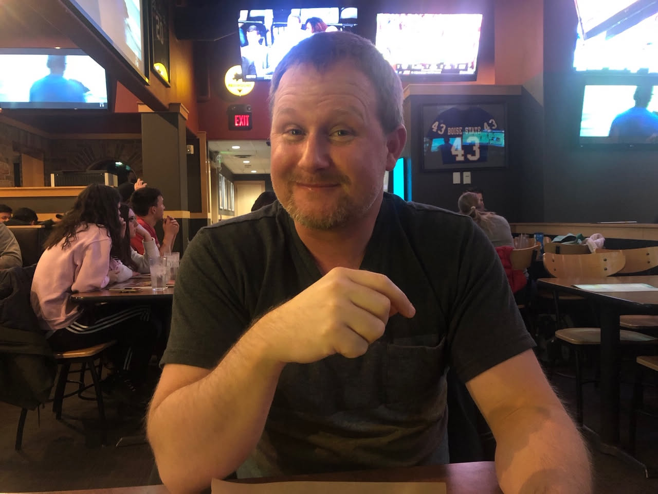 I was struggling pretty good after that last one… rules were no ranch and we had to eat the whole wing.