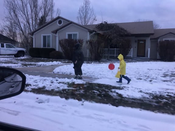 So cold for these guys out asking for candy… Airalynn stayed home to hand out candy.