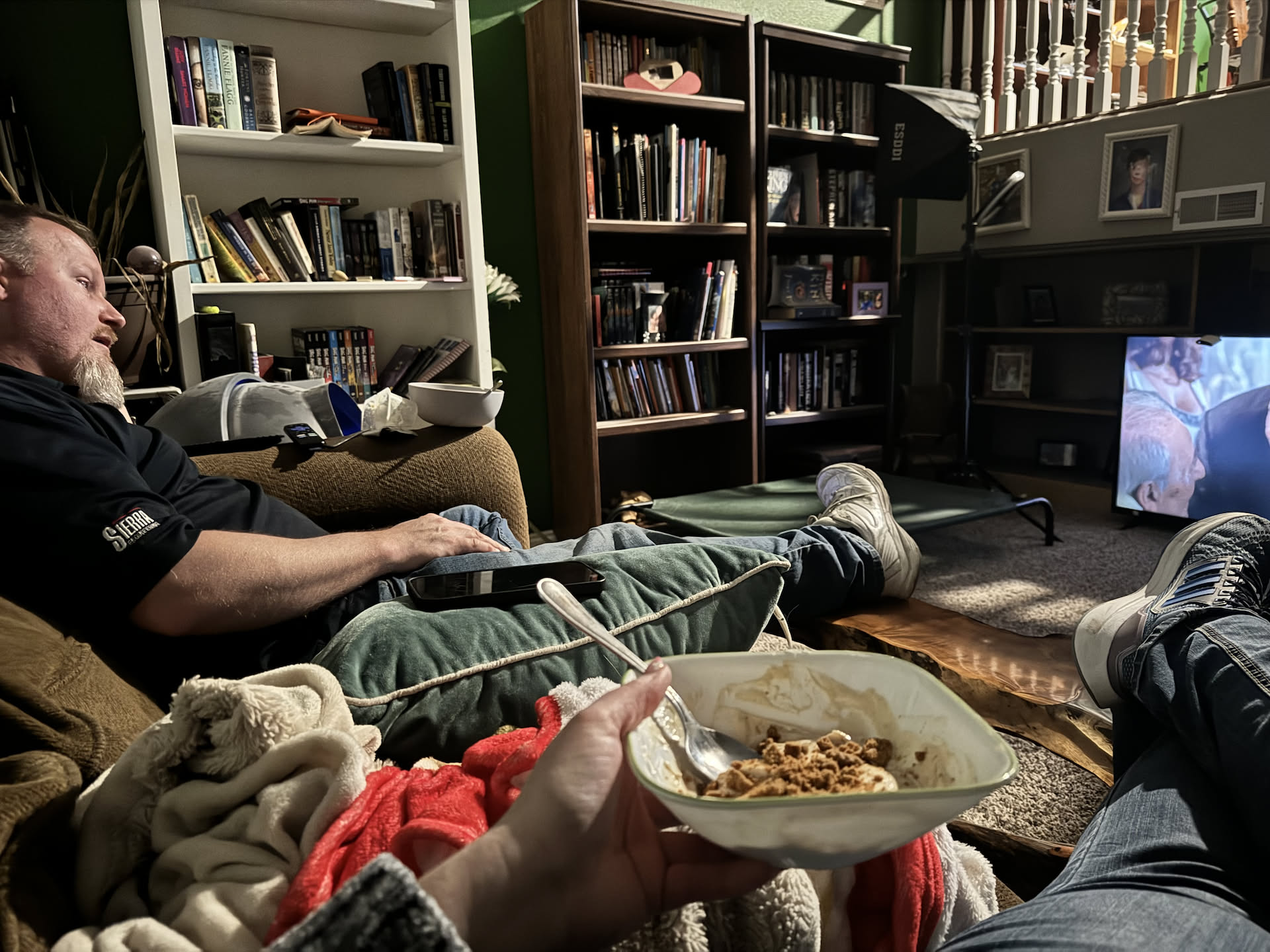 More wind down – watching a little Sopranos.