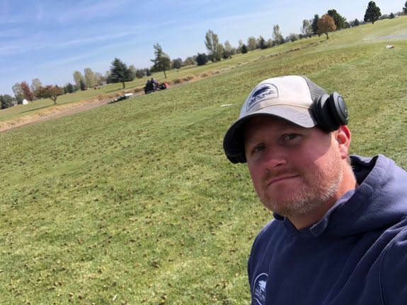 Started the aerifying trials on #1 tee.