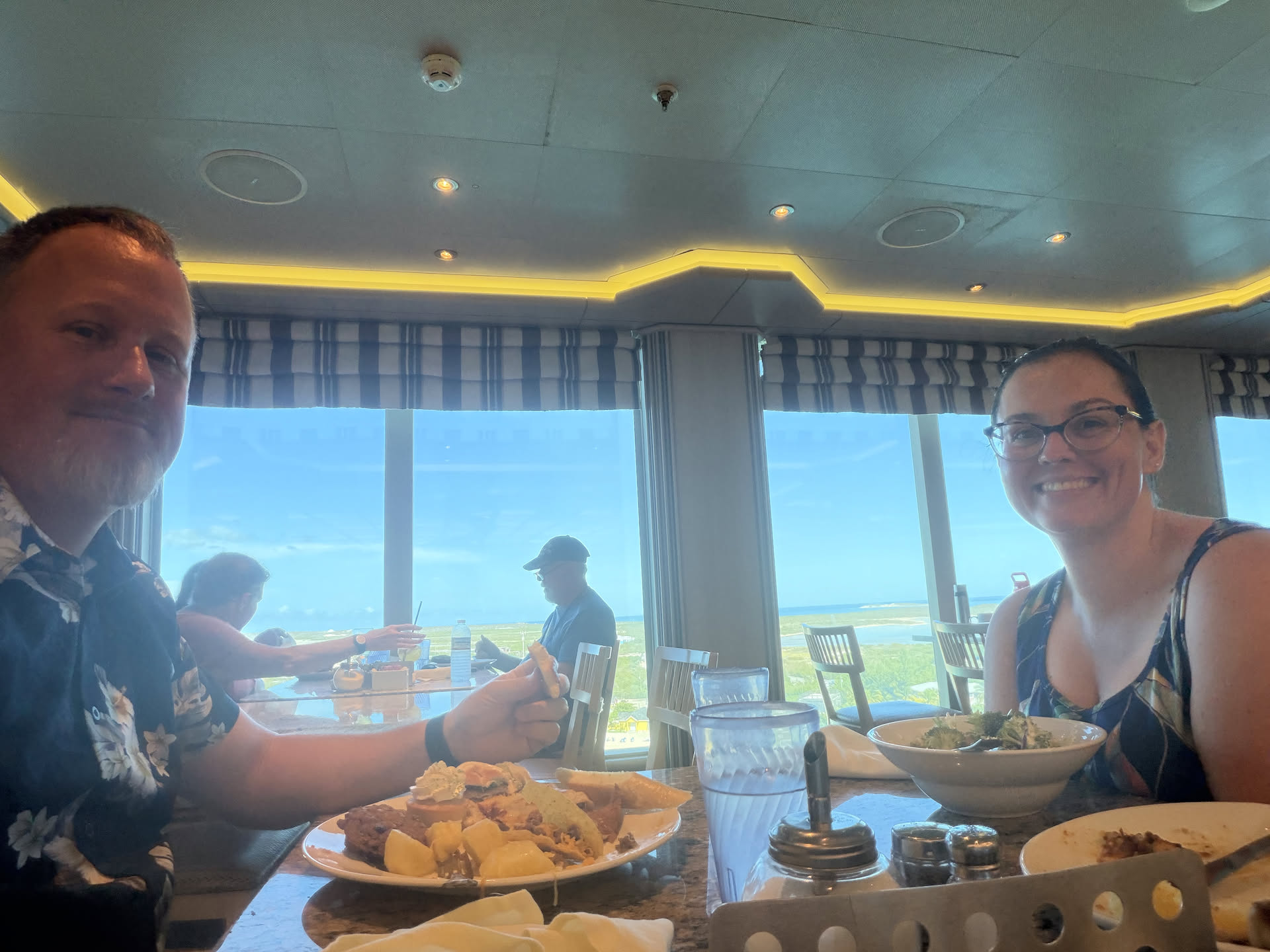 Being on the island made us hungry… stuffing our faces!