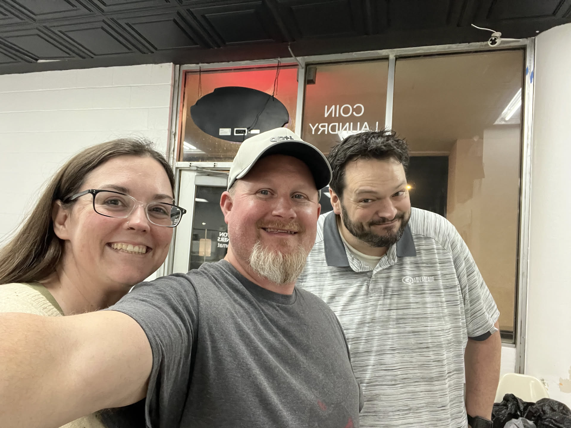 Gerald stopped in to do some laundry… got a selfie with him.