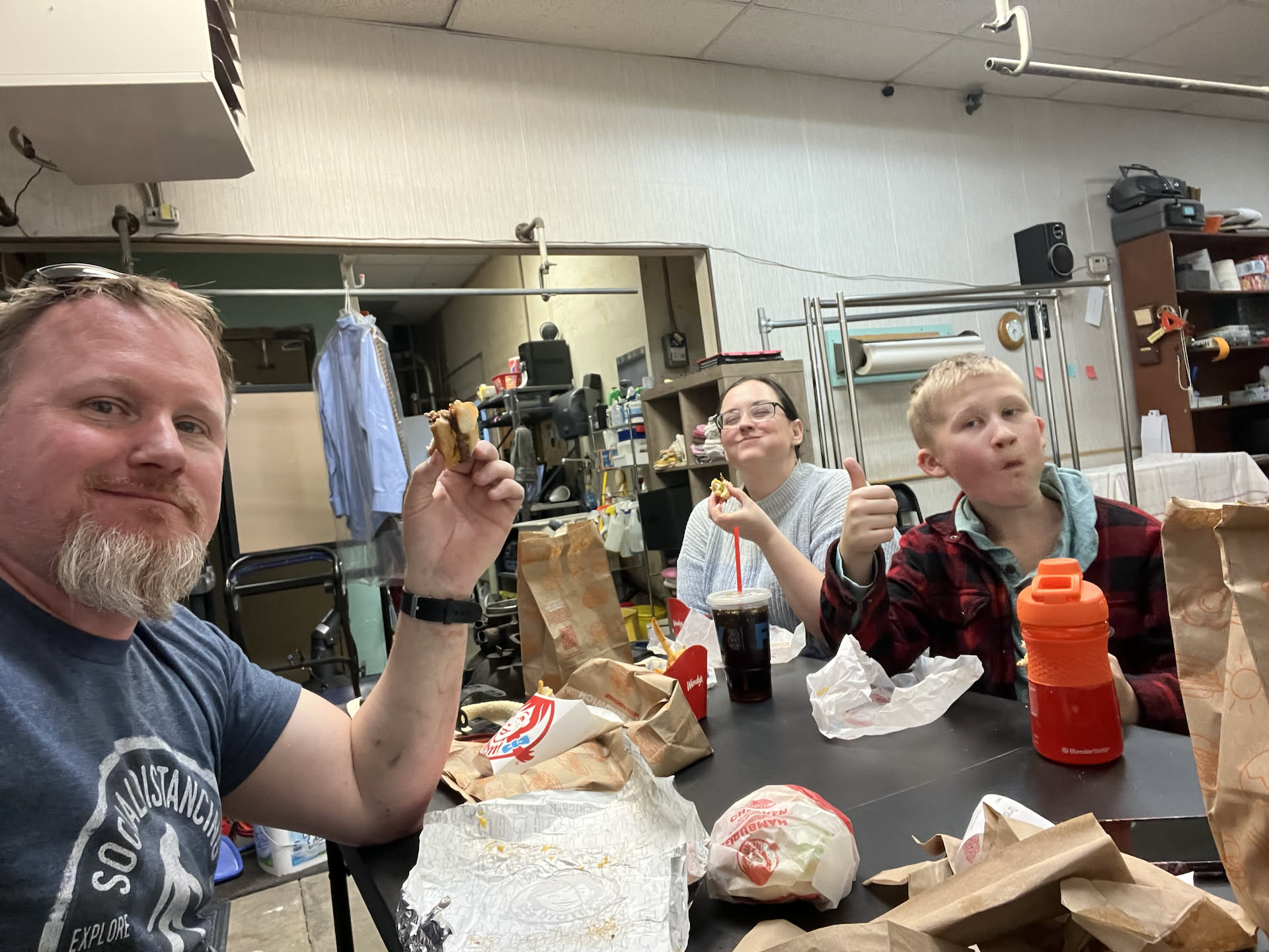 Dinner at the mat!