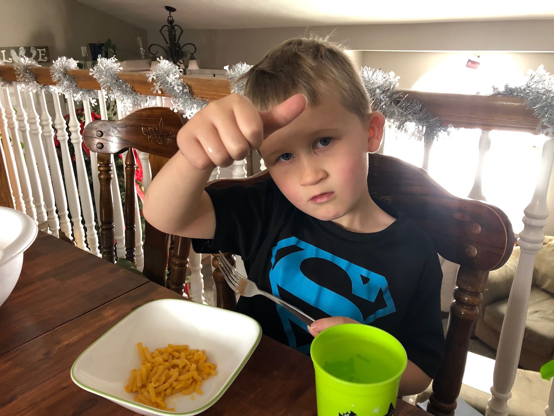 Anyone who knows Ethan… he is extremely picky with his food… after he tries something new, he gives a thumbs up or down… this is a win in our book.