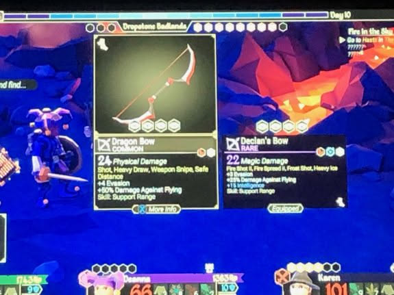 Oh yea, found a good bow for one of my characters in game this evening!