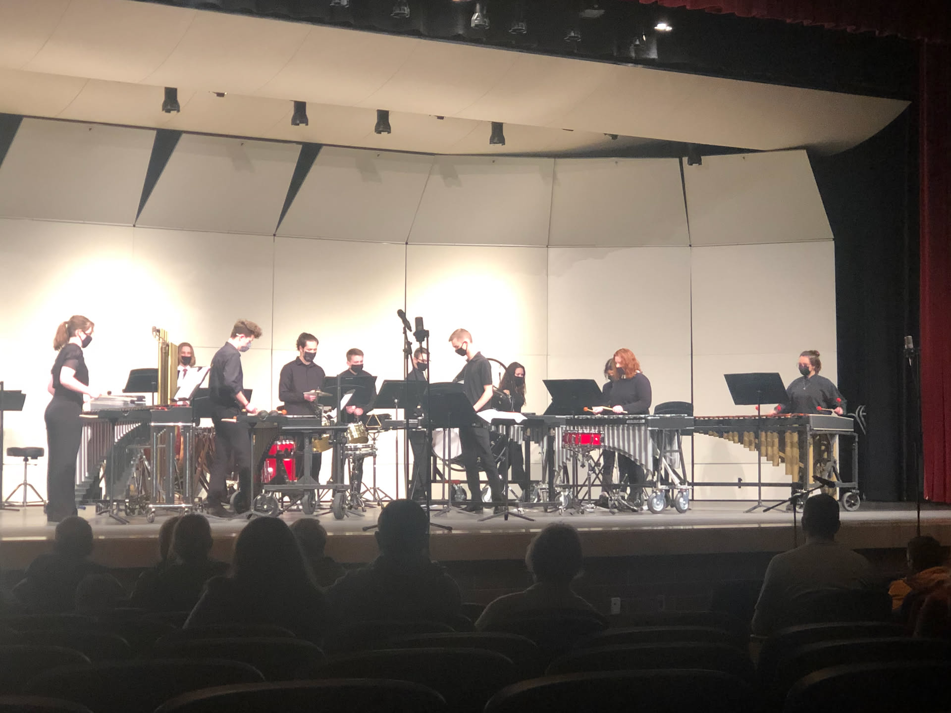 Airalynn had a concert tonight. She played seven different instruments!