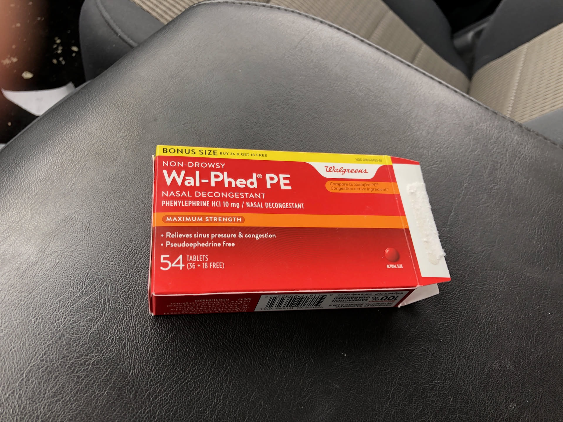Really not feeling well, so I ran to Wal-Greens for some meds.