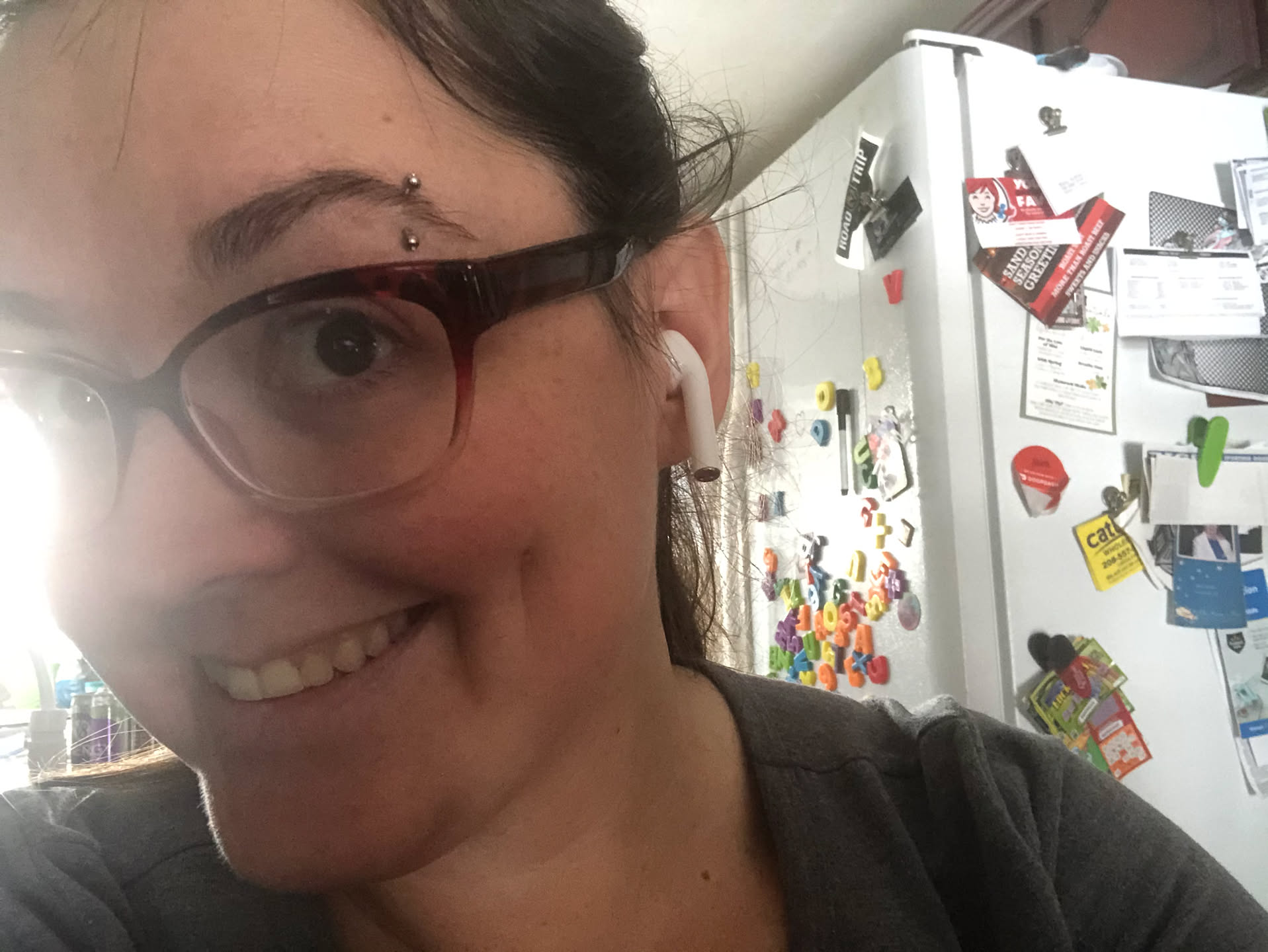 Testing out my new fake AirPods. They work great!