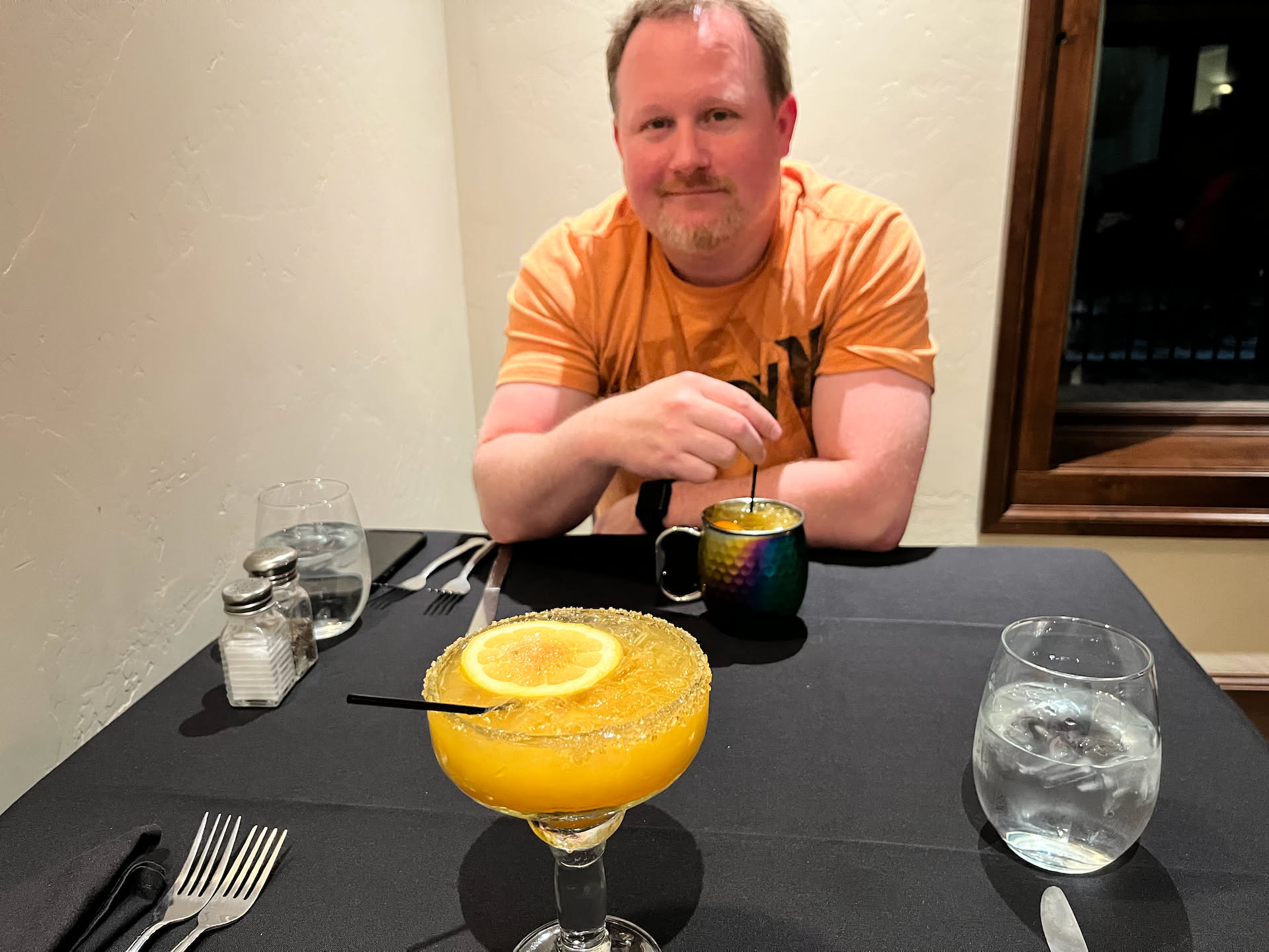 We opted for non-alcoholic drinks with dinner.