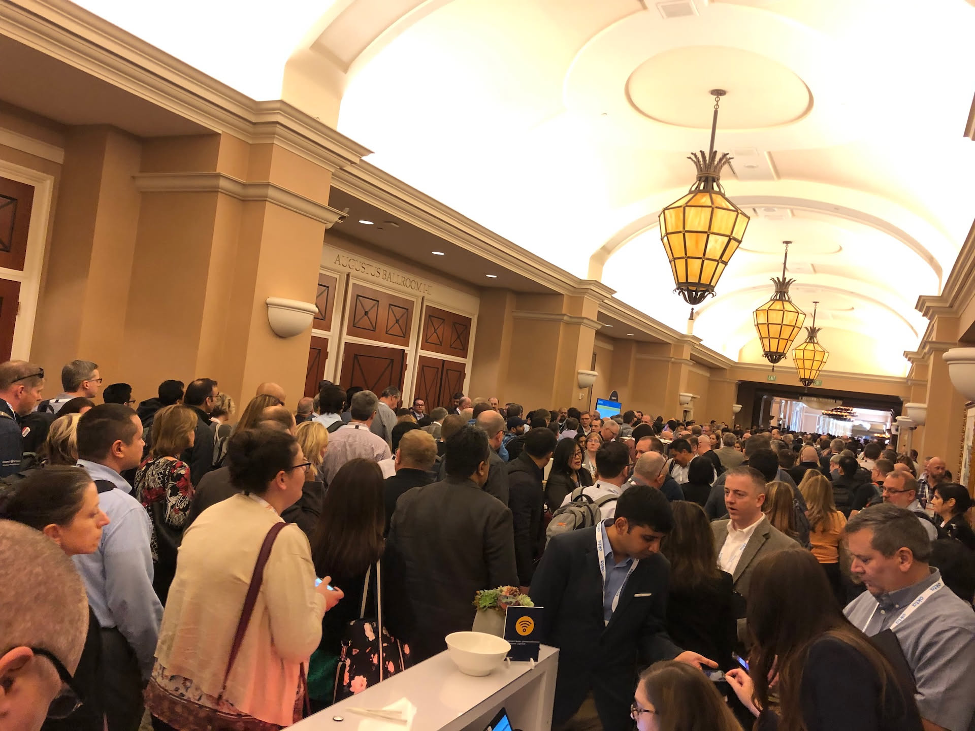 Deanna is busy with her conference… tons of people.