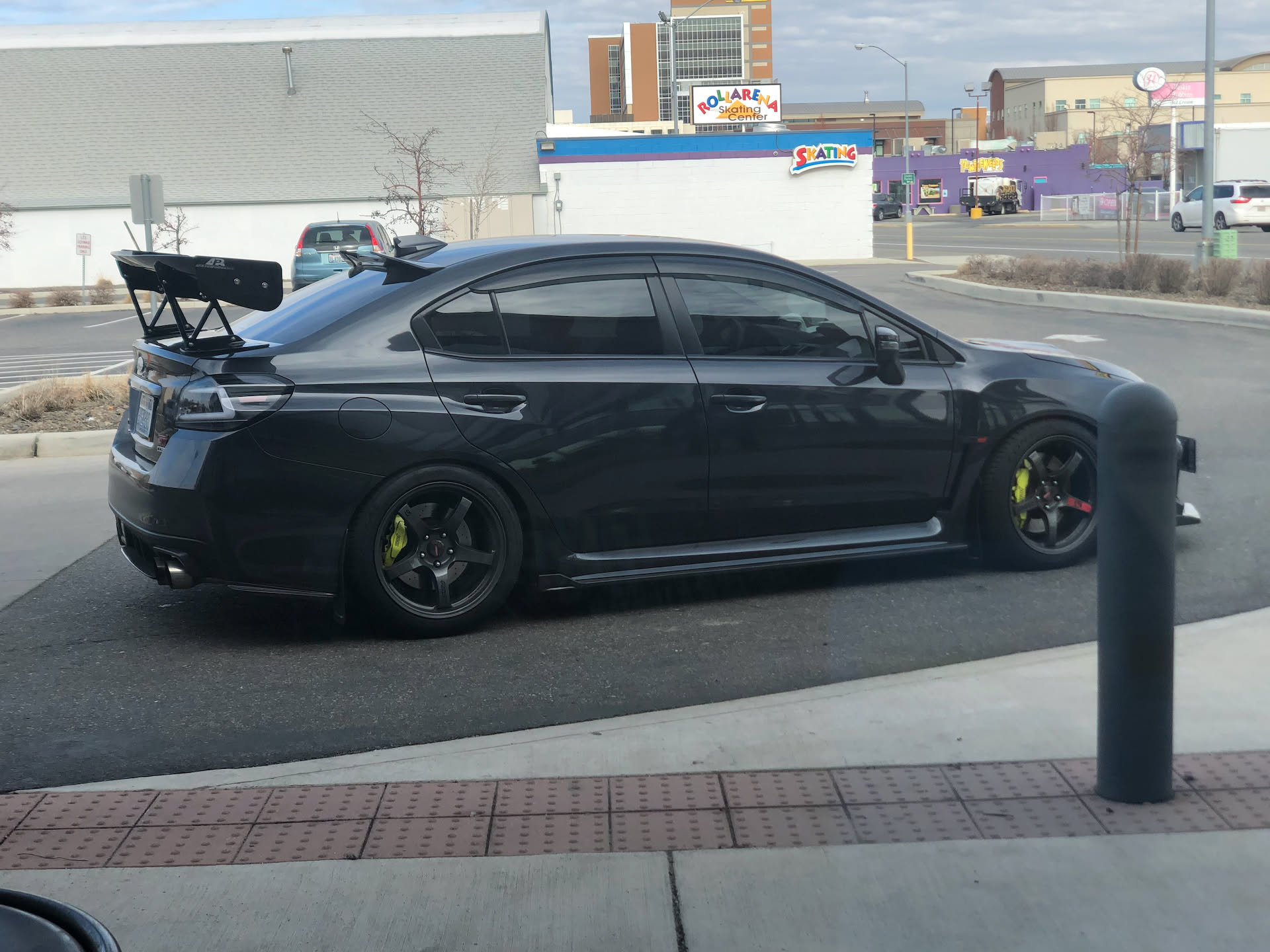 Tyson’s car is done… he got new coil-overs installed, so it is now lower to the ground.