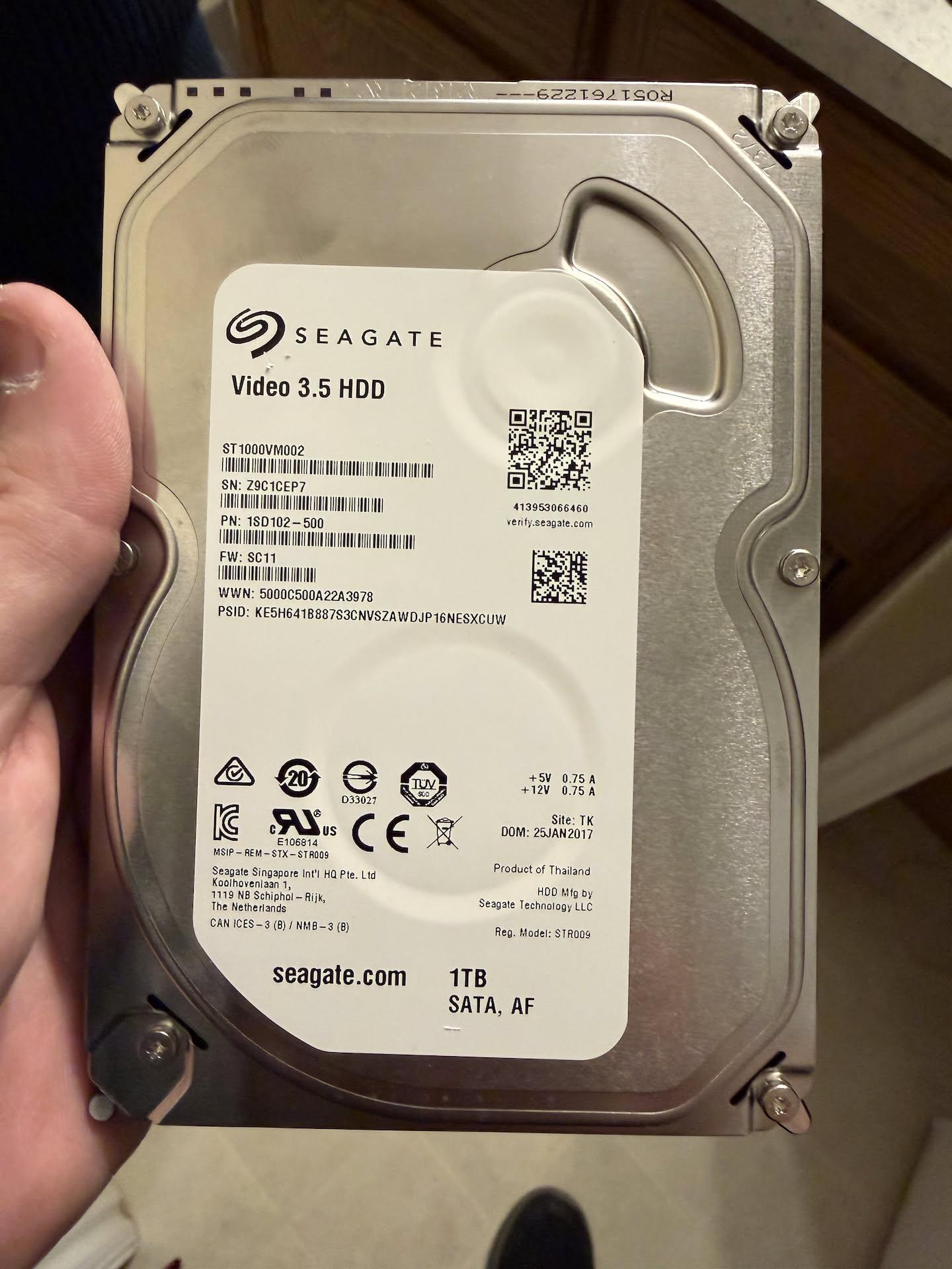Successfully pulled another hard drive out of a DVR I got for cheap at the DI awhile back - tested great.
