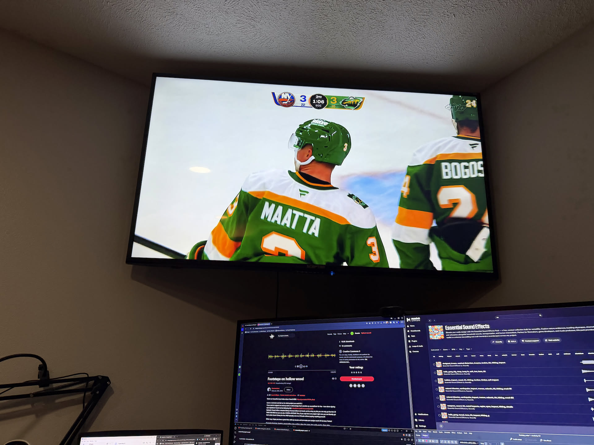 Watching some hockey while vibe coding a bit