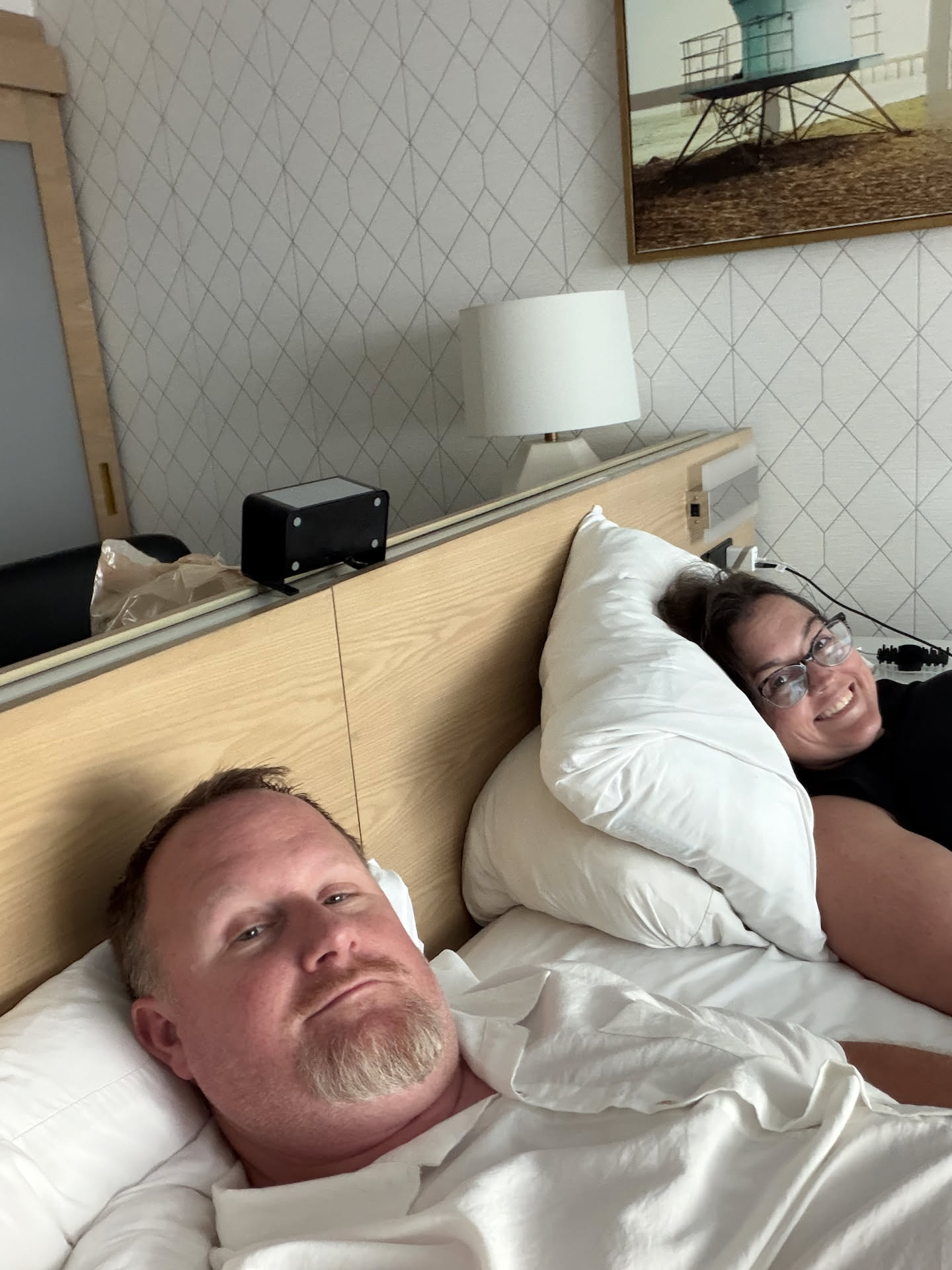 Back in our hotel just relaxing.