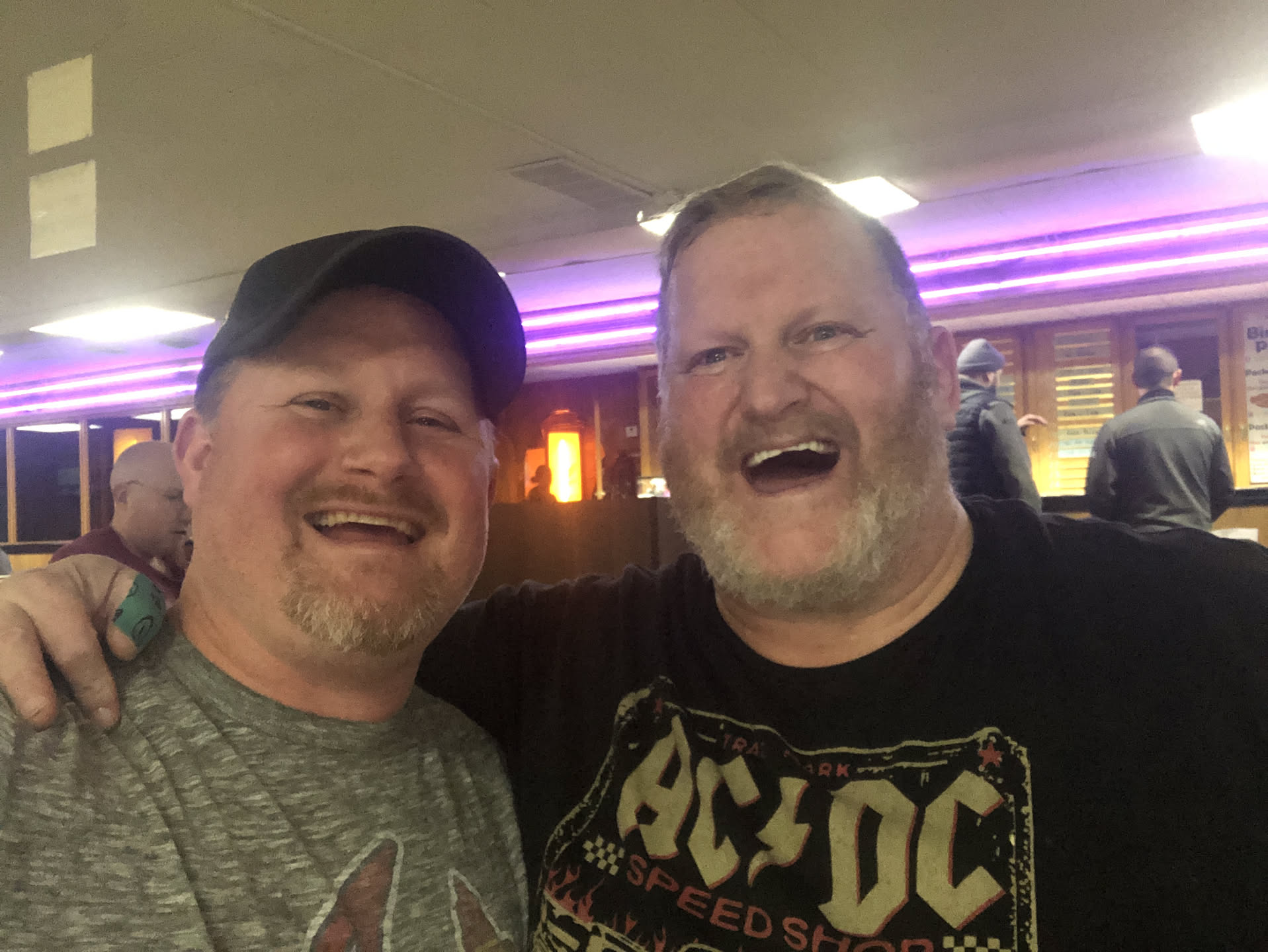 Nick got a picture with Big Mike (one of the team members on the league).