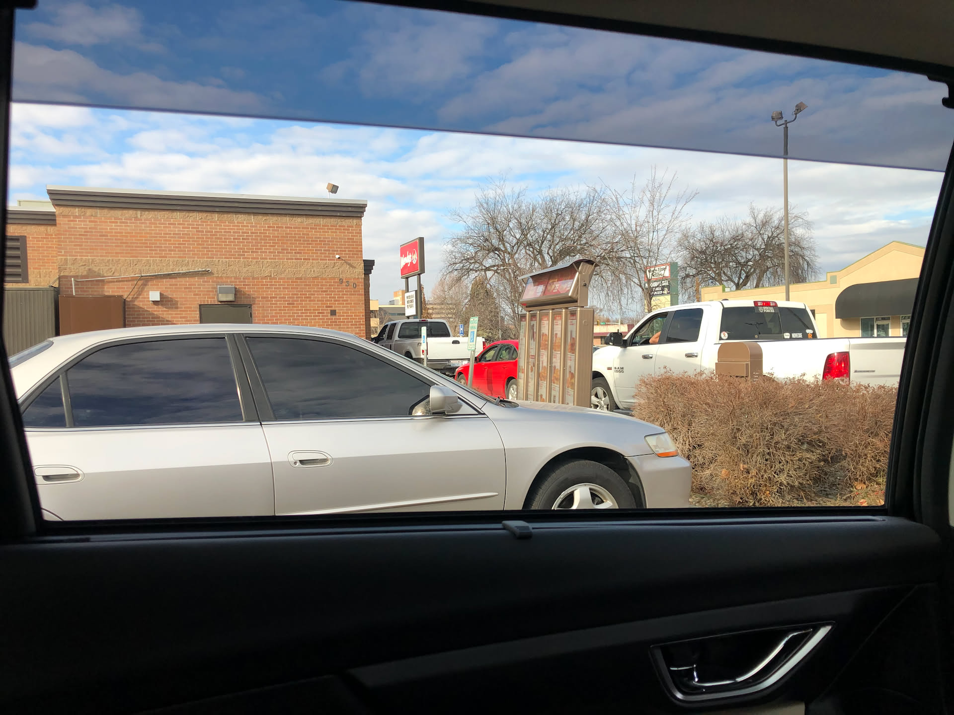 Amber came and picked Tyson and Nick up for lunch… Hard to see, but it’s Wendy’s