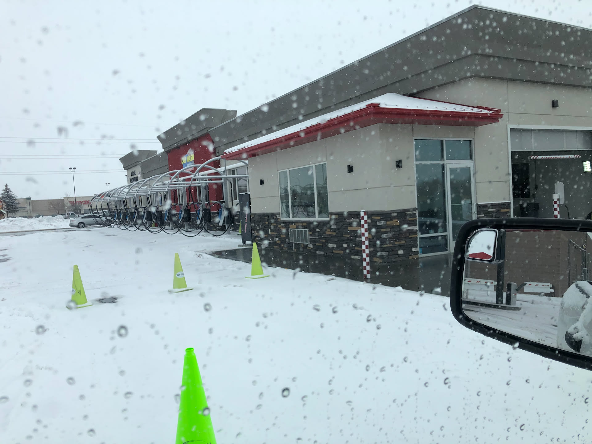 Because of the all the snow, Rex was looking awful, so on our way home, we stopped and gave him a wash.