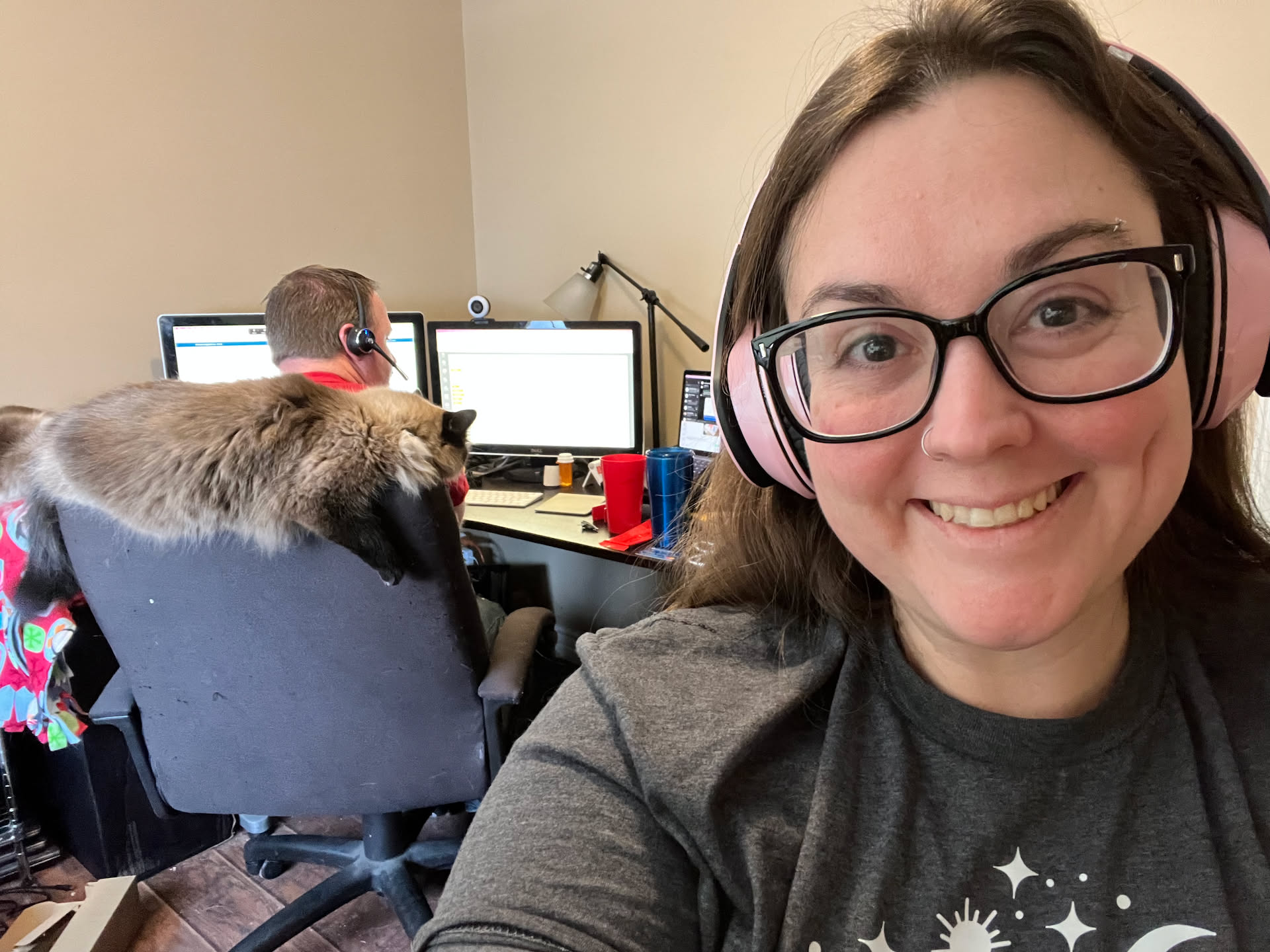 Deanna and Nick working their day job everyday.