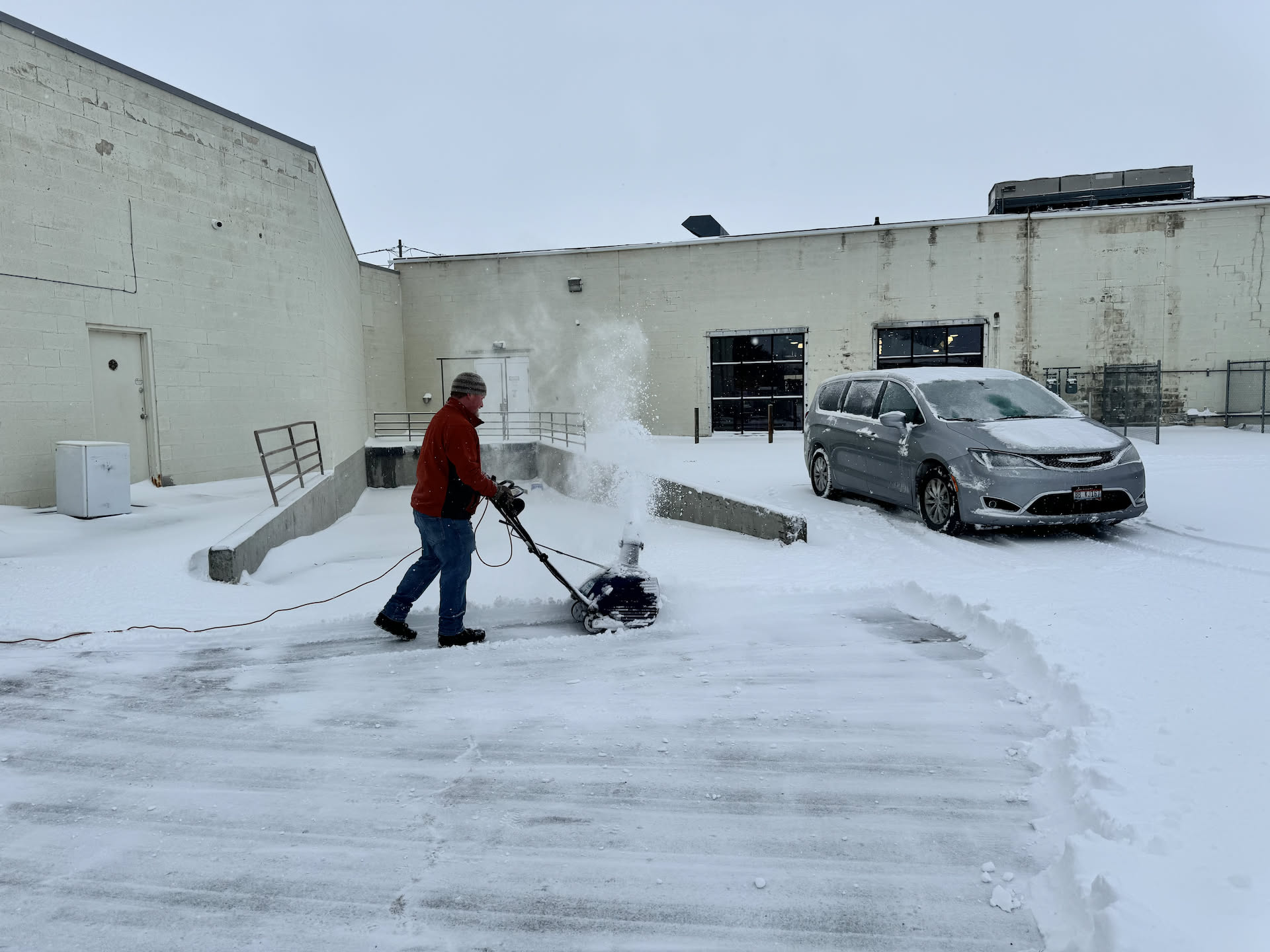 And Nick has to clean up out back as well, or it makes taking clothes in and out a pain.