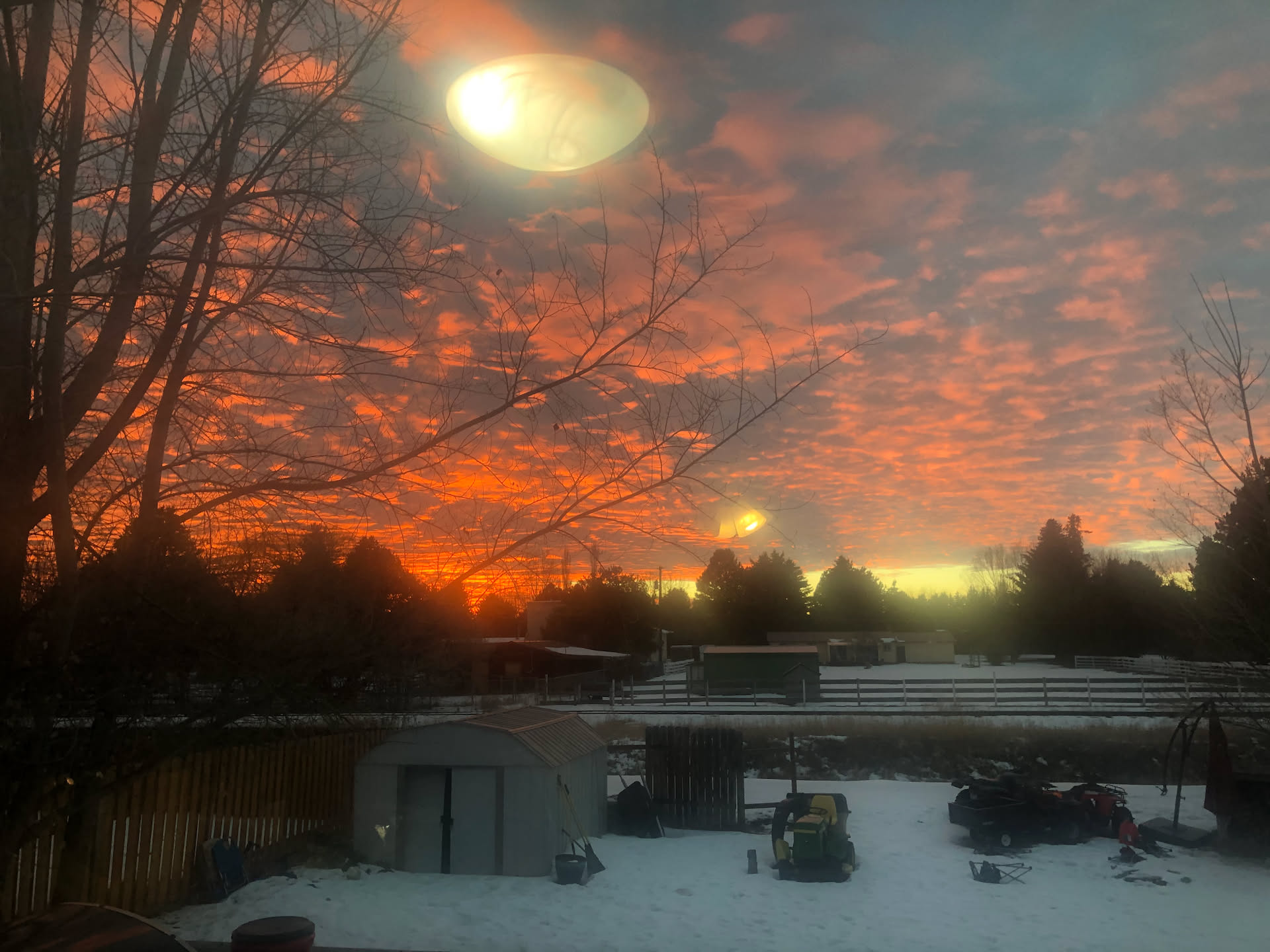 Beautiful sunset out our backyard