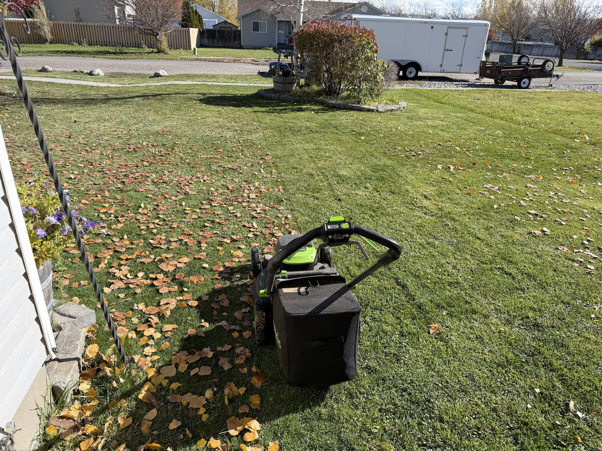 Leaf pickup the lazy way!