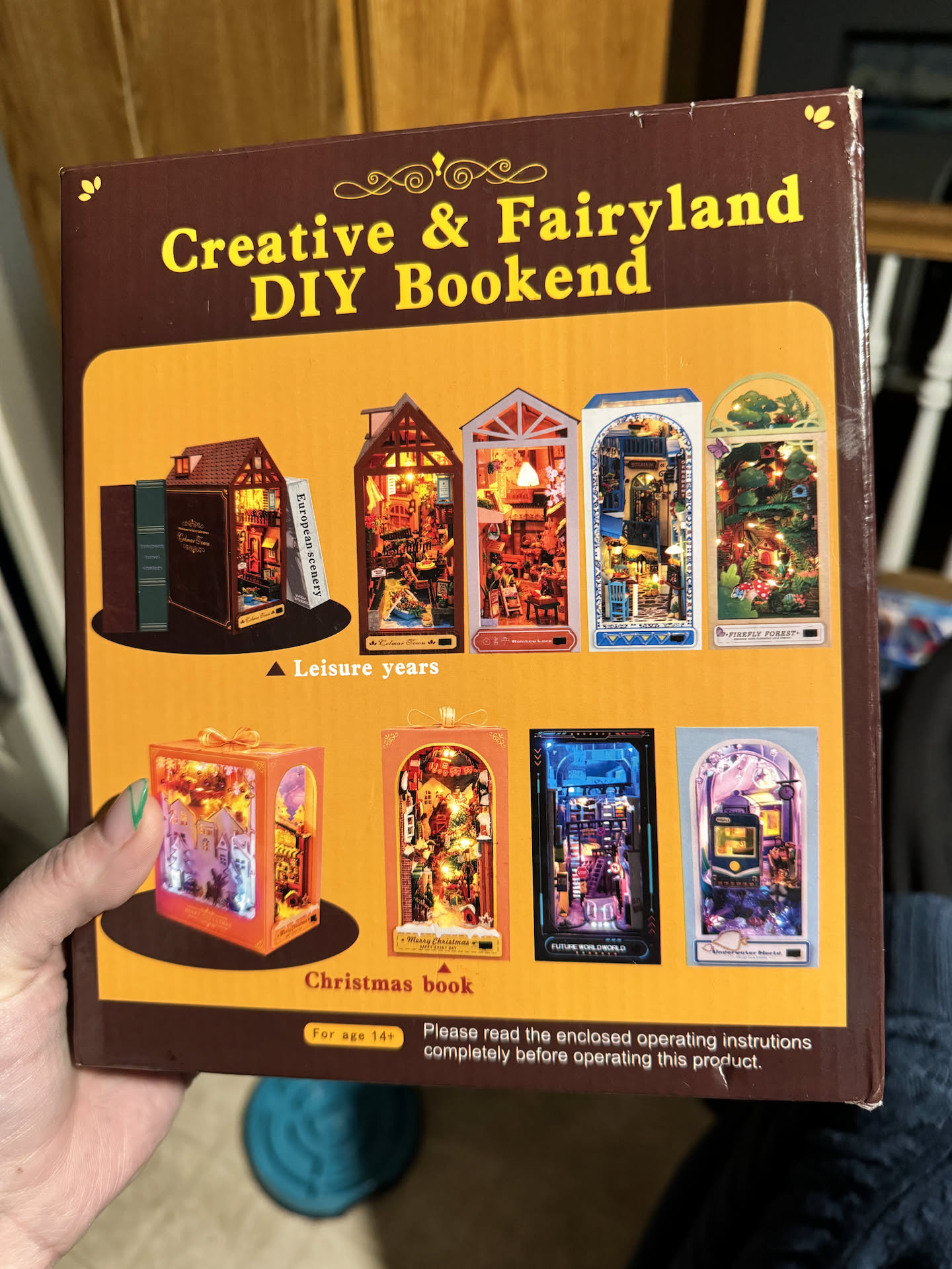 After Fred Meyer, we hit the bin store next door (it’s their restock day) and Deanna found this cute diorama book and kit to put together.
