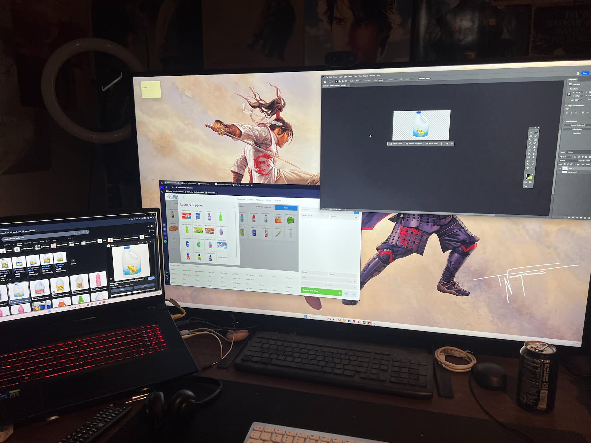 While Deanna worked, Nick was trying to find something to do, so he decided to work on the POS getting the new icons for the new items we have for sale.