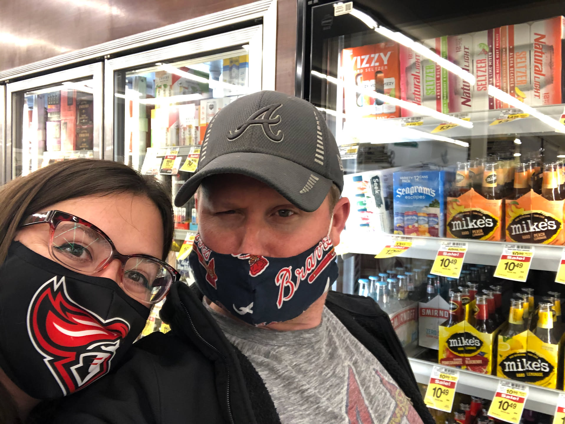 Deanna and I decided to have a little fun tonight and stopped to get some alcohol