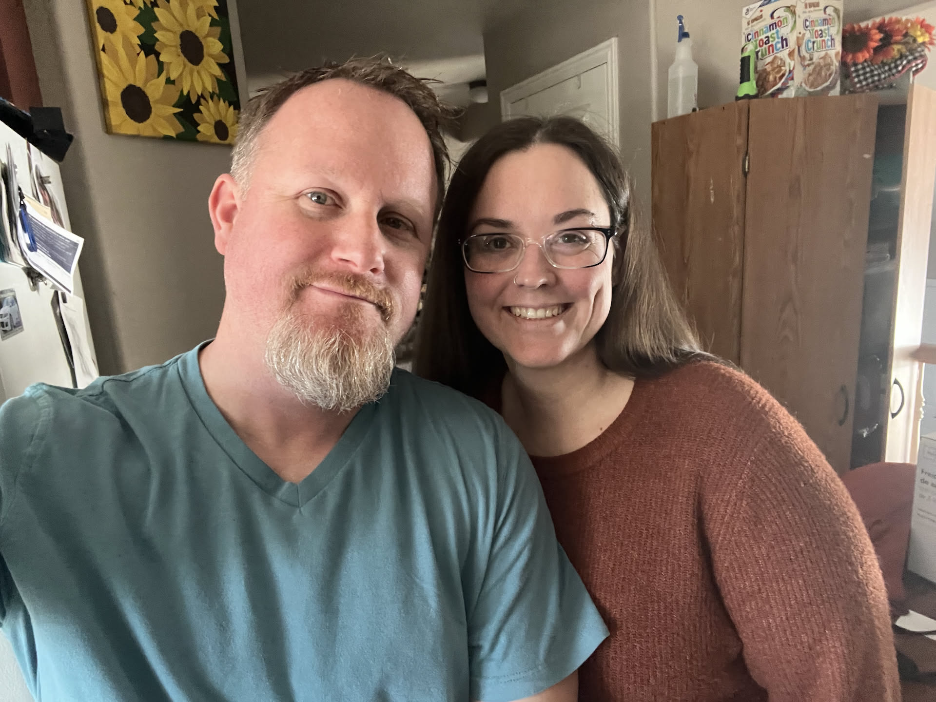 Deanna came upstairs on a break to say hi, so Nick grabbed a quick pic.