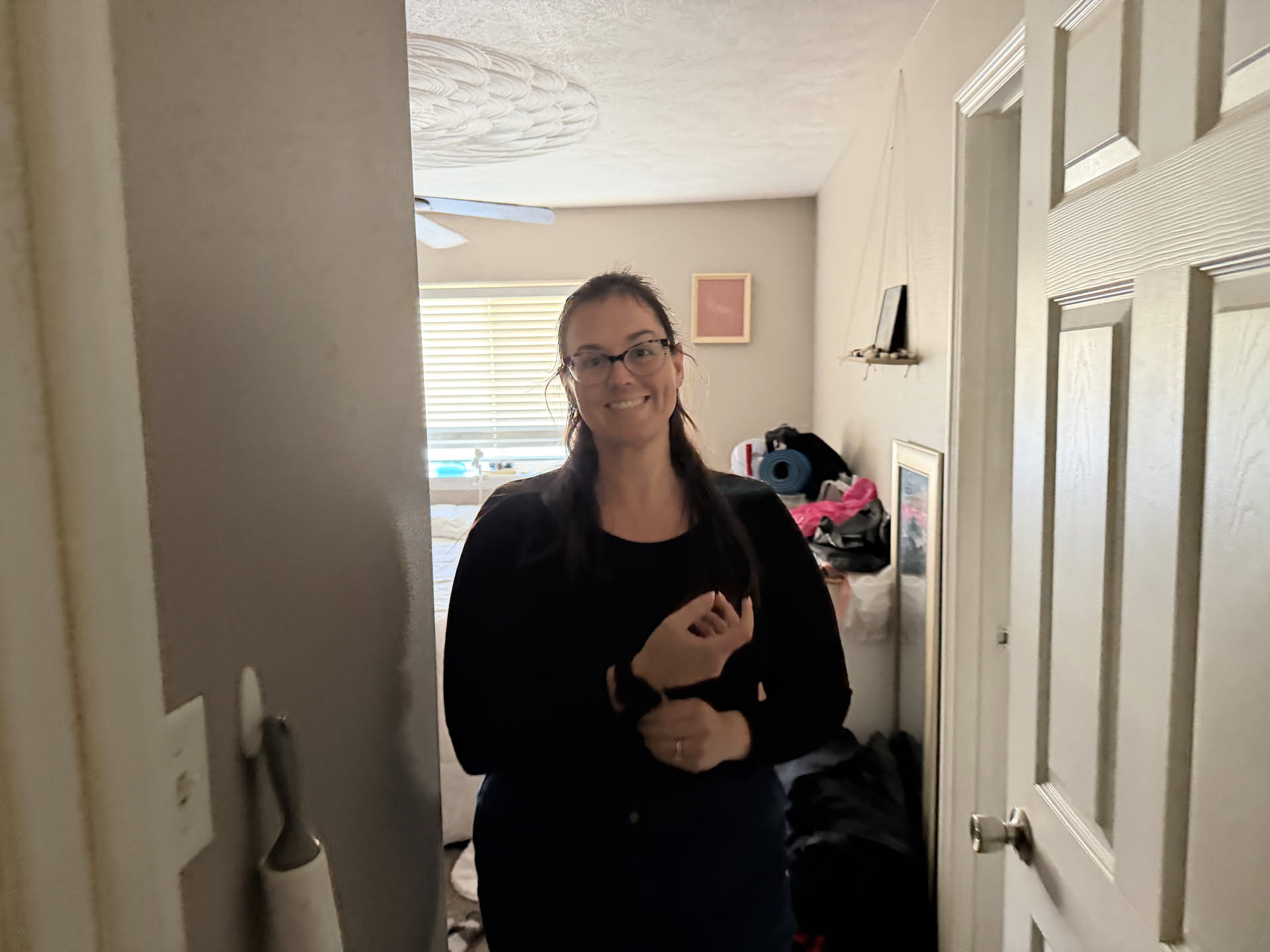Yay, my wife is home!