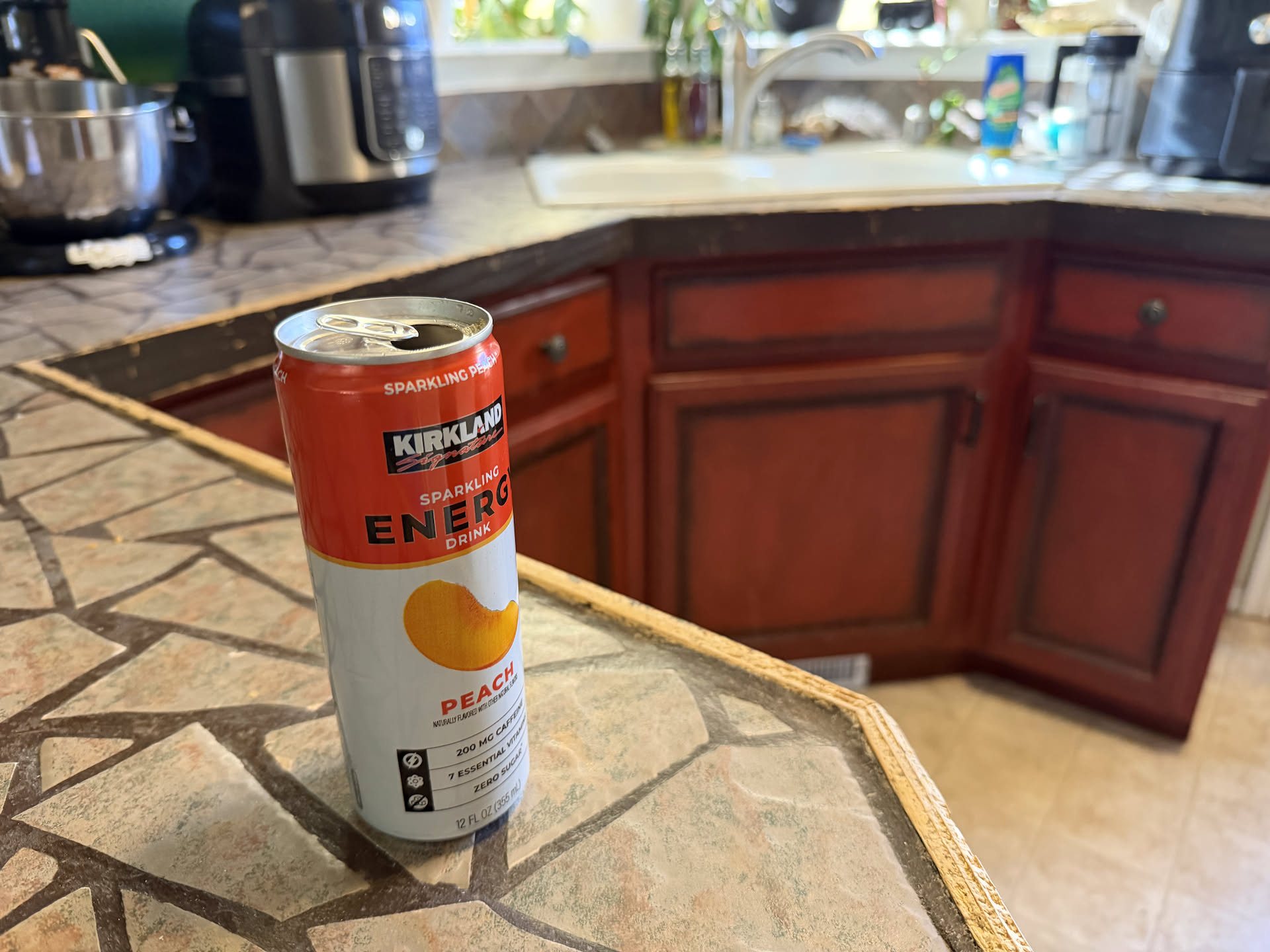 Done doing dishes? Have an energy drink about it!